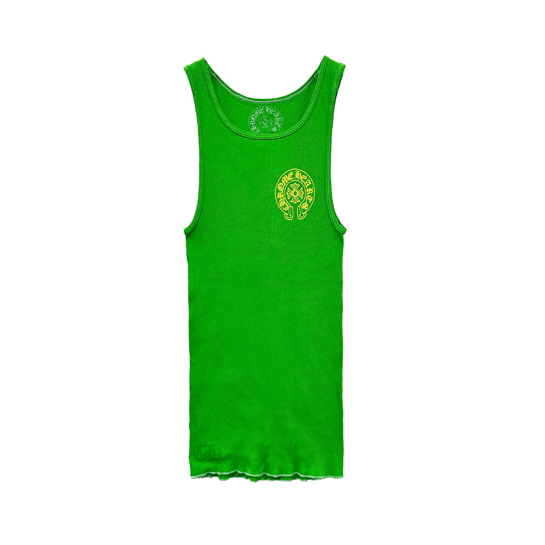 Chrome Hearts chrome hearts green horseshoe rib tank | Grailed