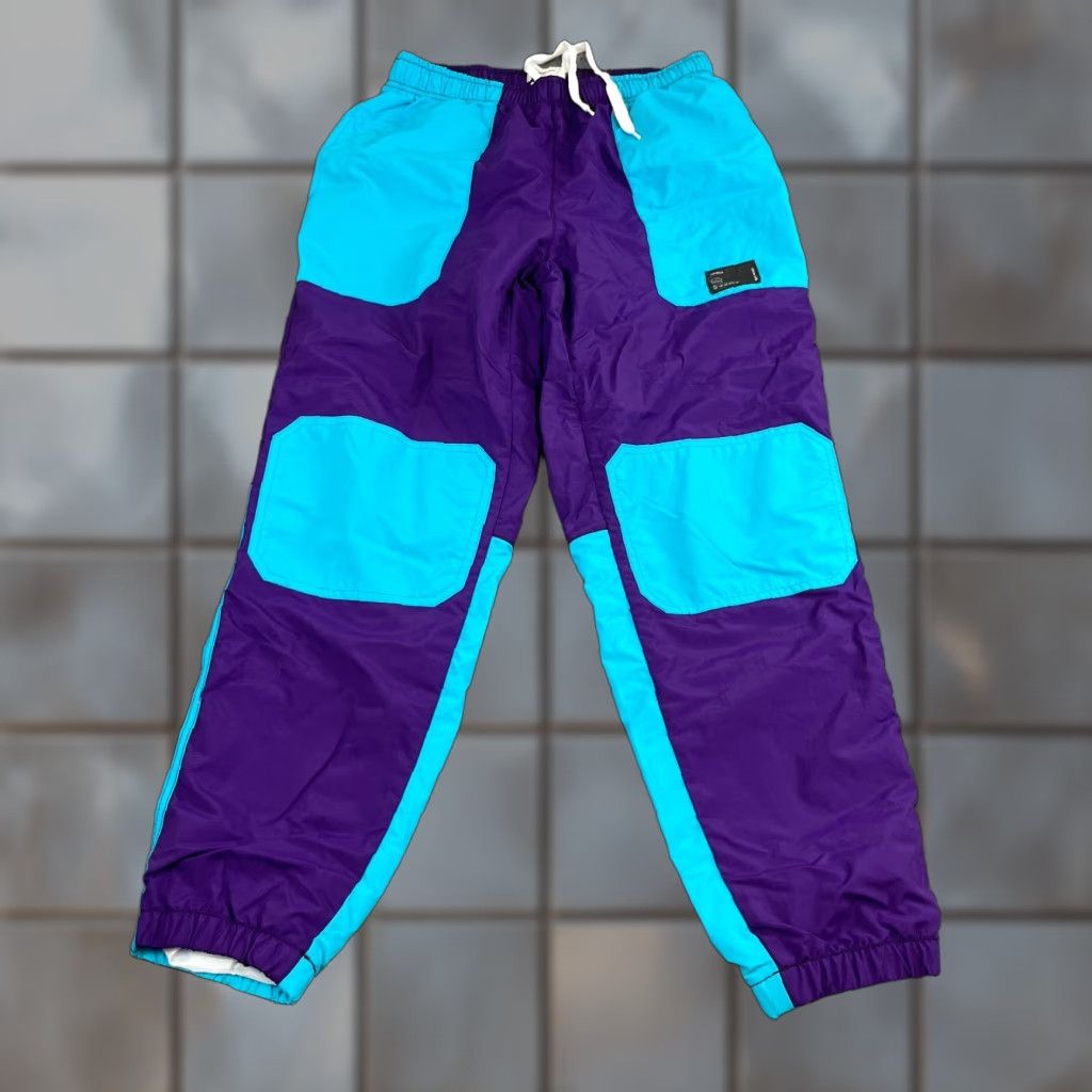 Urban Outfitters Urban Outfitters Track Pants Colorblock Windbreaker Purple Teal Medium Retro Ski Mens Pants Size US 31 - 1 Thumbnail