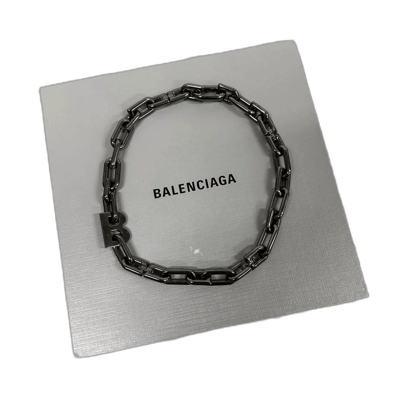 Balenciaga Balenciaga balenciaga b chain necklace in silver -2507 Size ONE SIZE - 1 Thumbnail