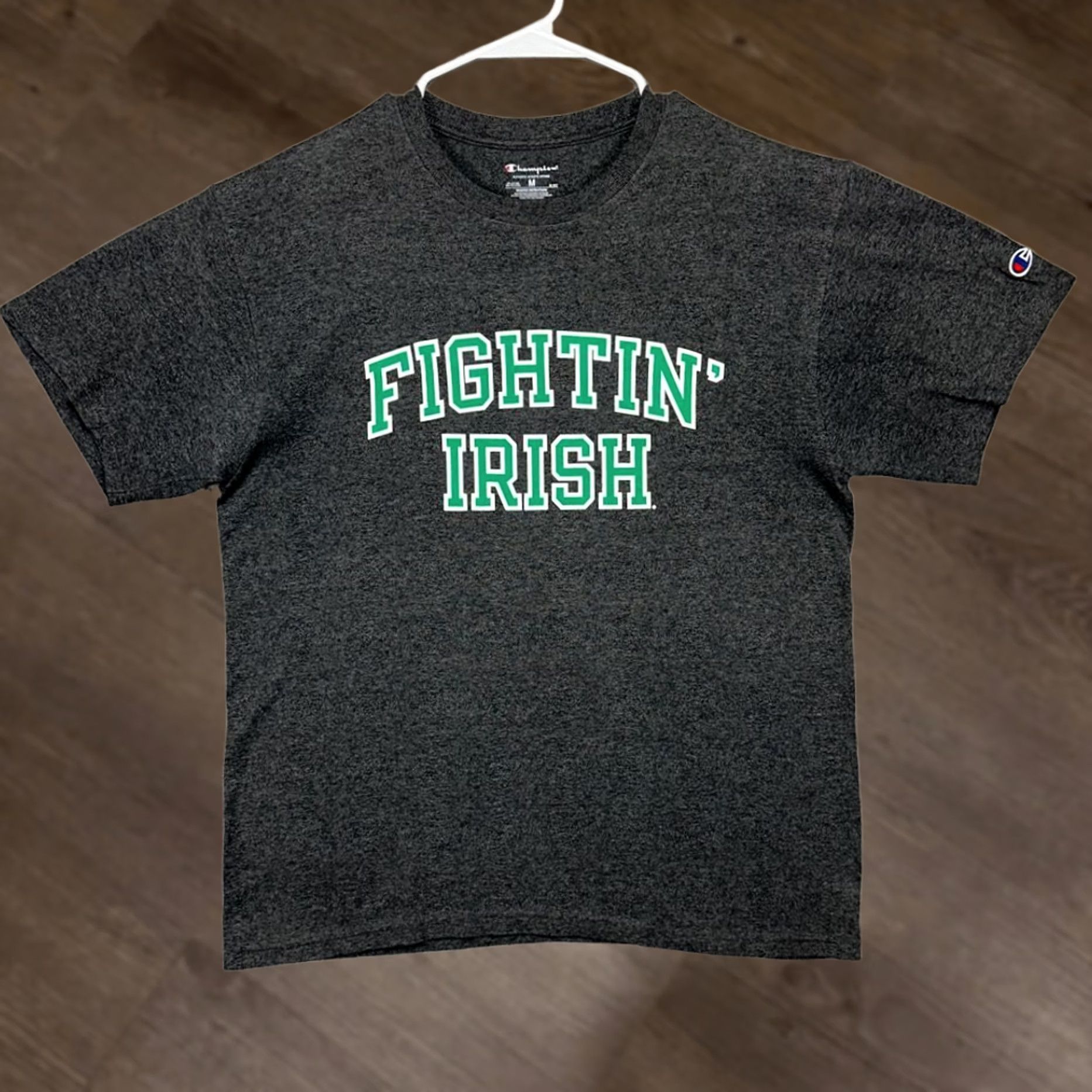 Champion Champion Notre Dame Fighting Irish T-Shirt Mens Medium Grey Short Sleeve Tee Sports Fanwear Size US M / EU 48-50 / 2 - 1 Thumbnail