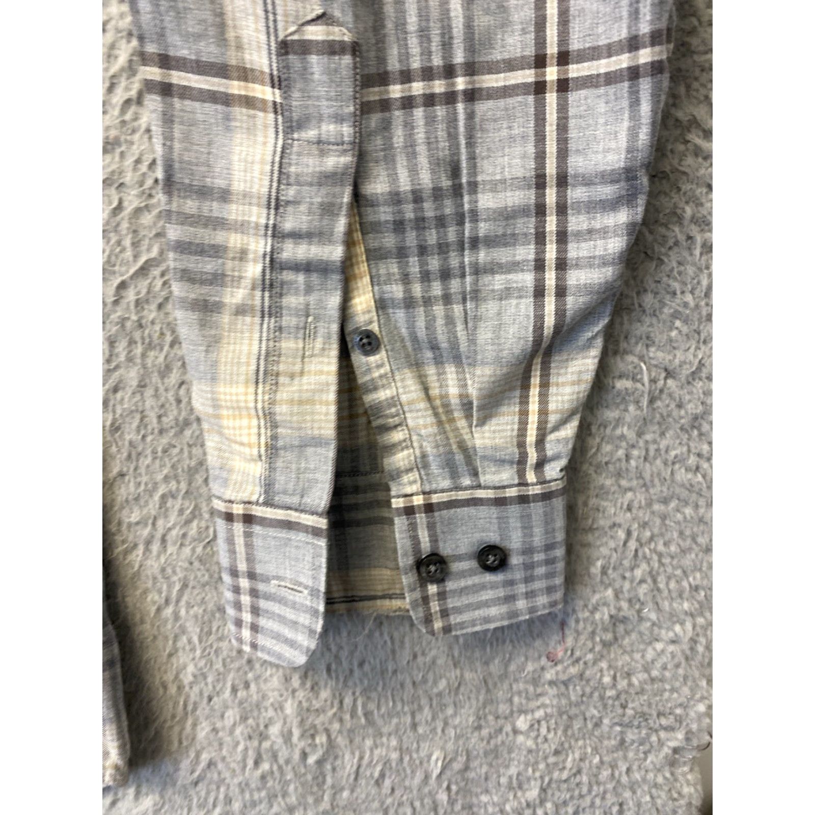 Canon Alex Cannon Shirt Men Long Sleeve Plaid Gray Large /100-59 Mens Model Regular Fit Size US L / EU 52-54 / 3 - 6 Thumbnail