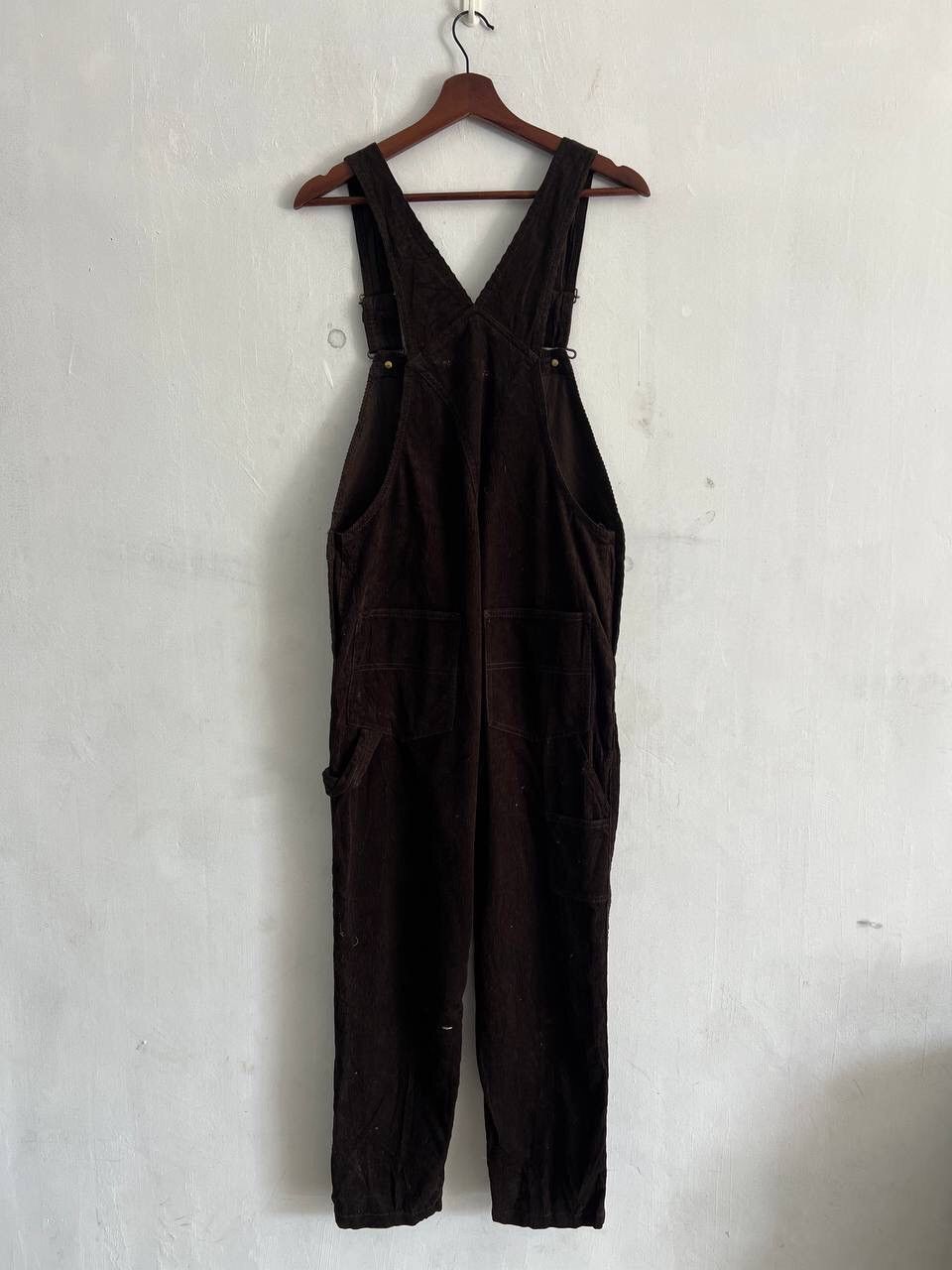 The Smiths Smith’s Workwear Sanforized Brown Corduroi Overalls Size US 33 - 9 Thumbnail