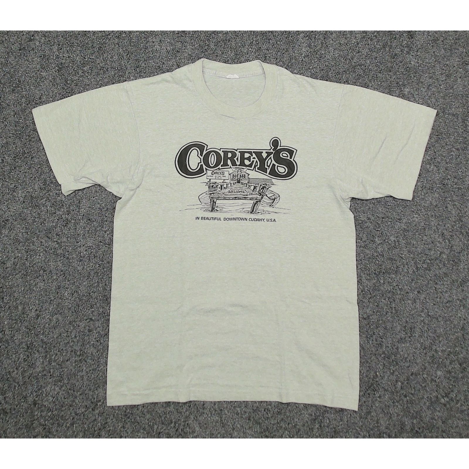 Vintage Vtg 80s Screen Stars Coreys Cudahy WI T-Shirt Mens Medium Size US M / EU 48-50 / 2 - 3 Thumbnail