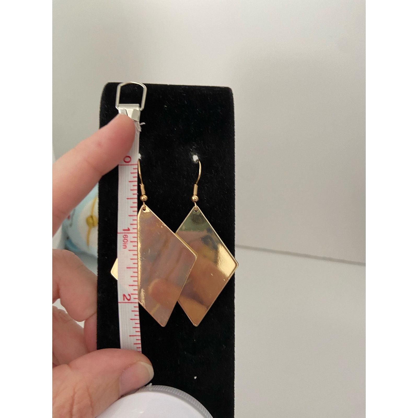 Handmade Upcycled diamond earrings Size ONE SIZE - 2 Thumbnail