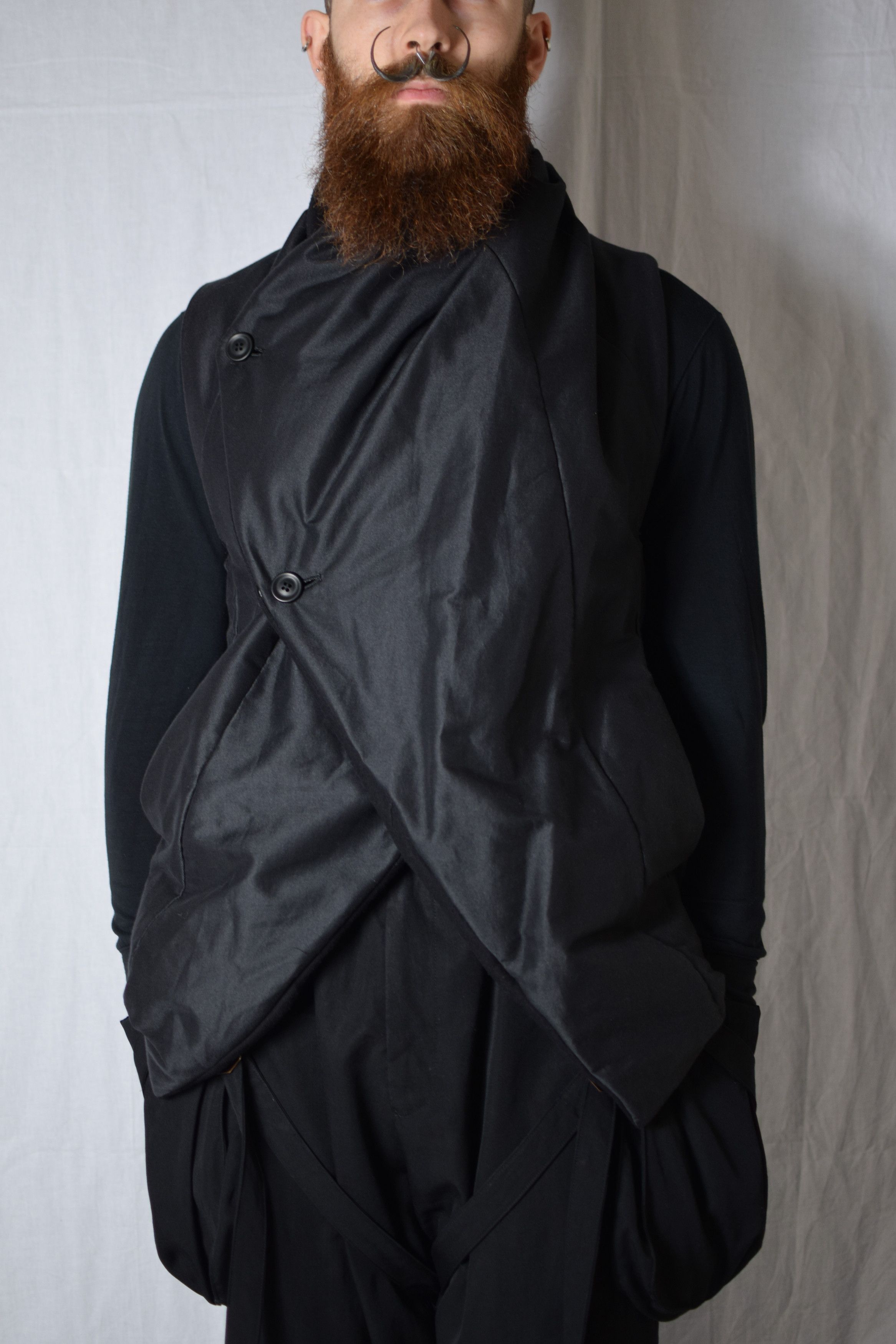 image of Ma_Julius Aw13 Vest in Black, Men's (Size Medium)