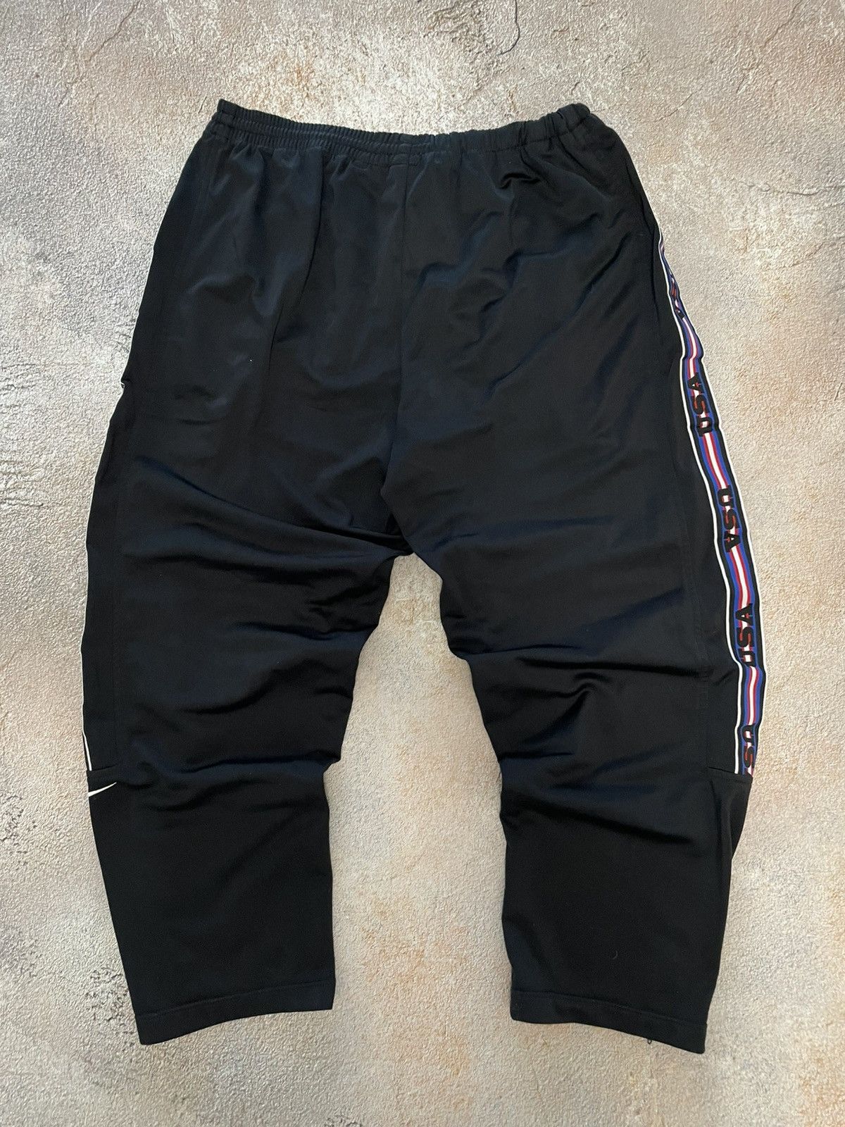 Nike Vintage Nike USA Monogram Cotton Black Track Pants Size US 36 / EU 52 - 8 Thumbnail