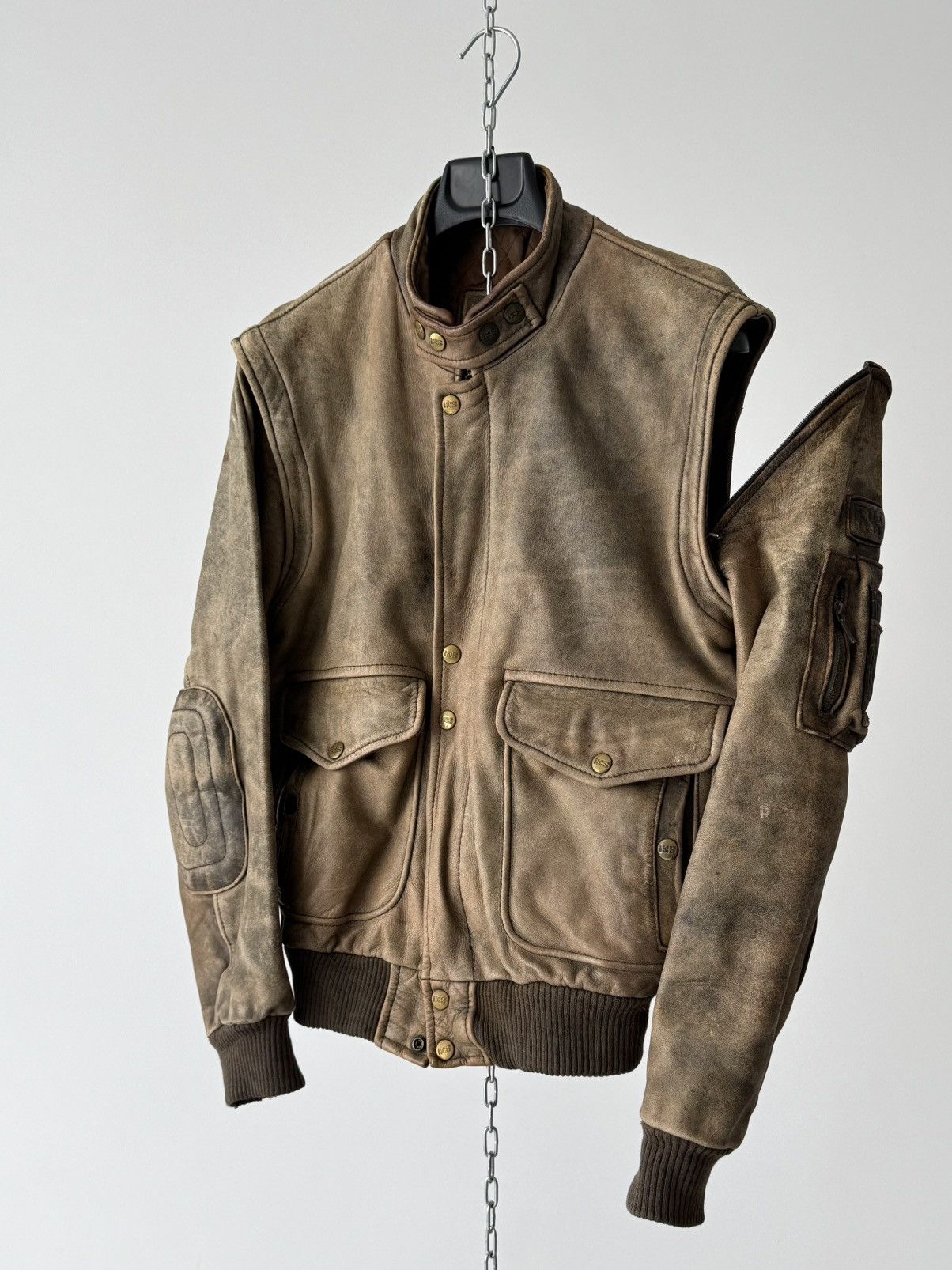 Other Vintage 80s IXS Racing Faded Leather 2 in 1 Moto Jacket Size US M / EU 48-50 / 2 - 3 Thumbnail