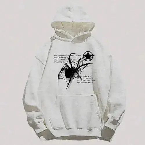 VIBE American Retro Spider Printed Top Hoodie Size US M / EU 48-50 / 2 - 2 Thumbnail