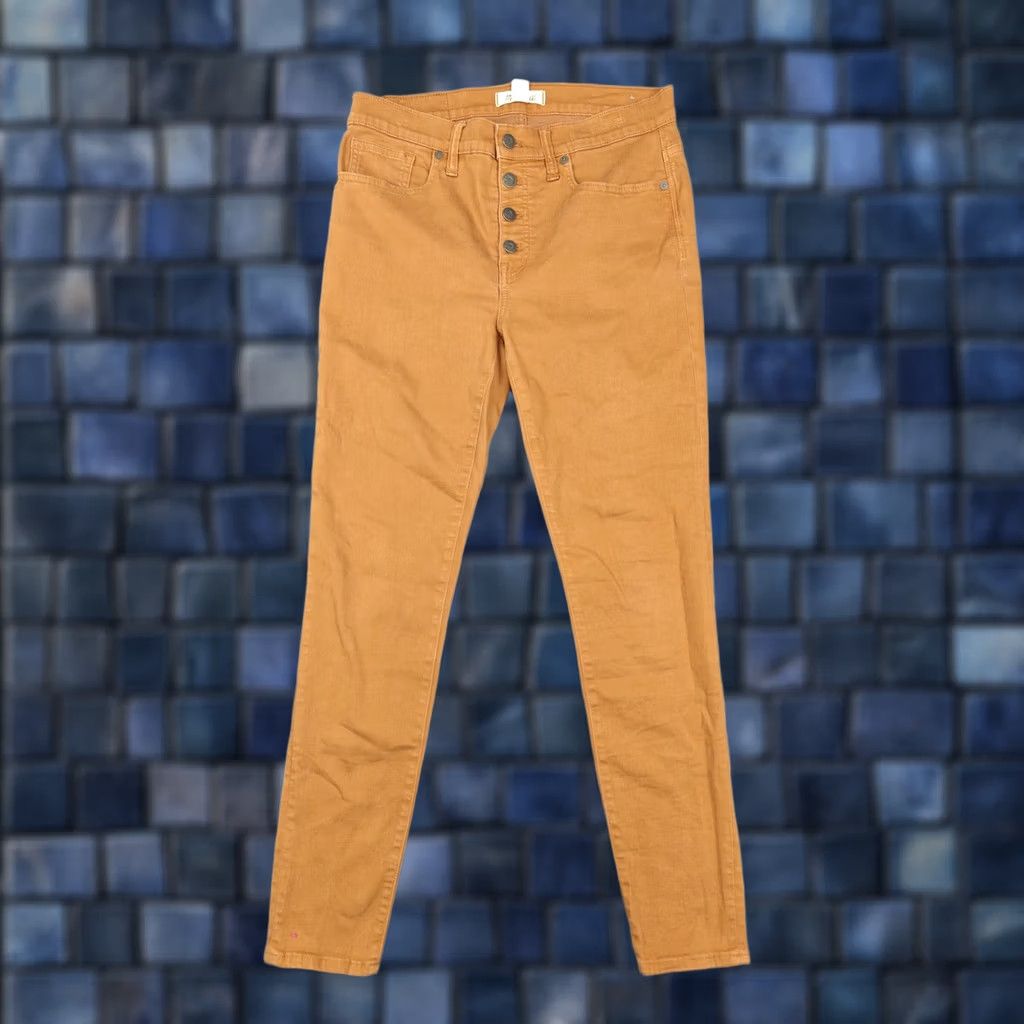 Madewell Madewell Jeans Womens 28 Brown Skinny Mid-Rise Stretch Denim Button Fly Size 28" / US 6 / IT 42 - 1 Thumbnail