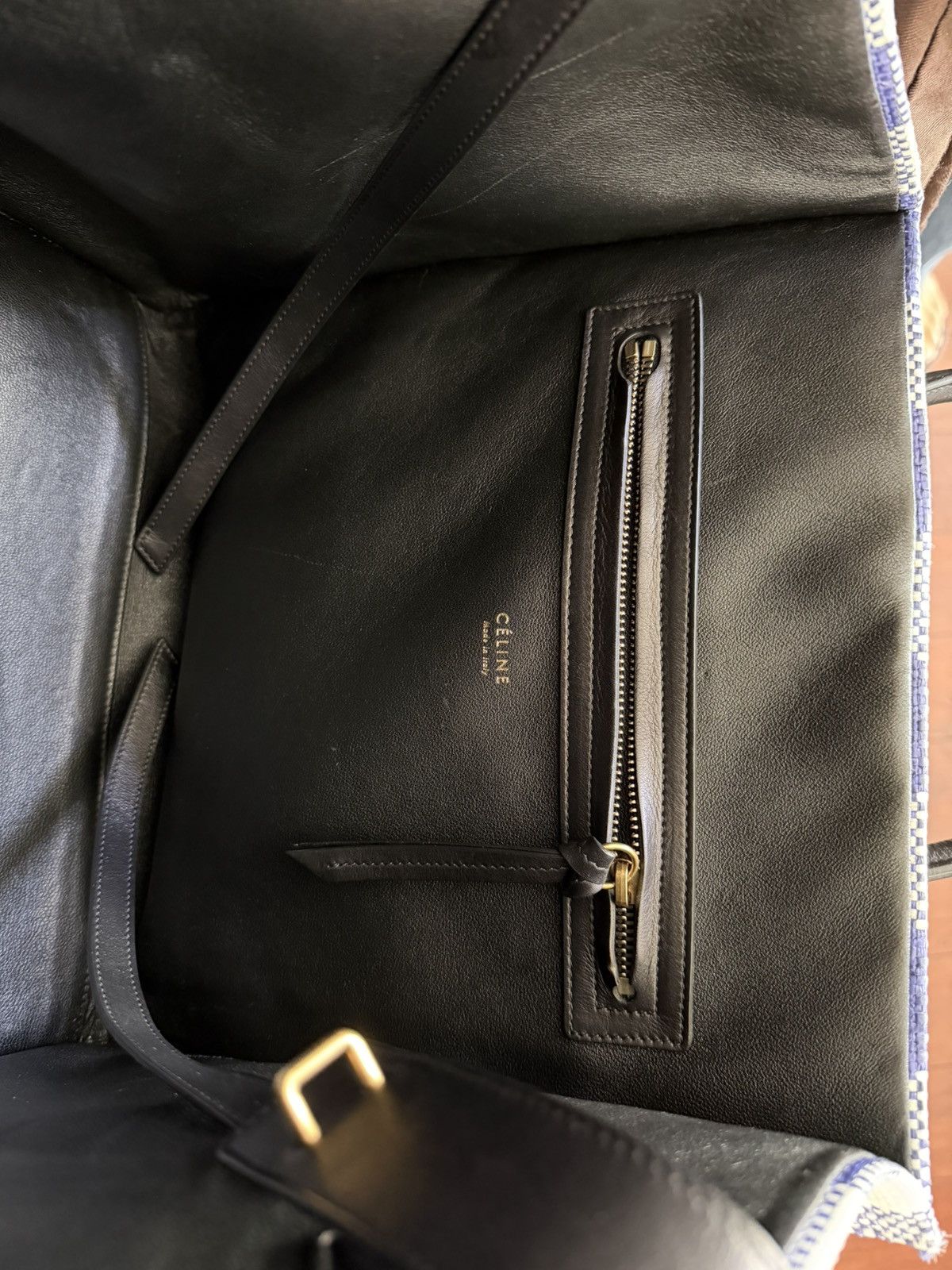 Celine Celine Checkerboard Leather Tote Bag Size ONE SIZE - 5 Thumbnail