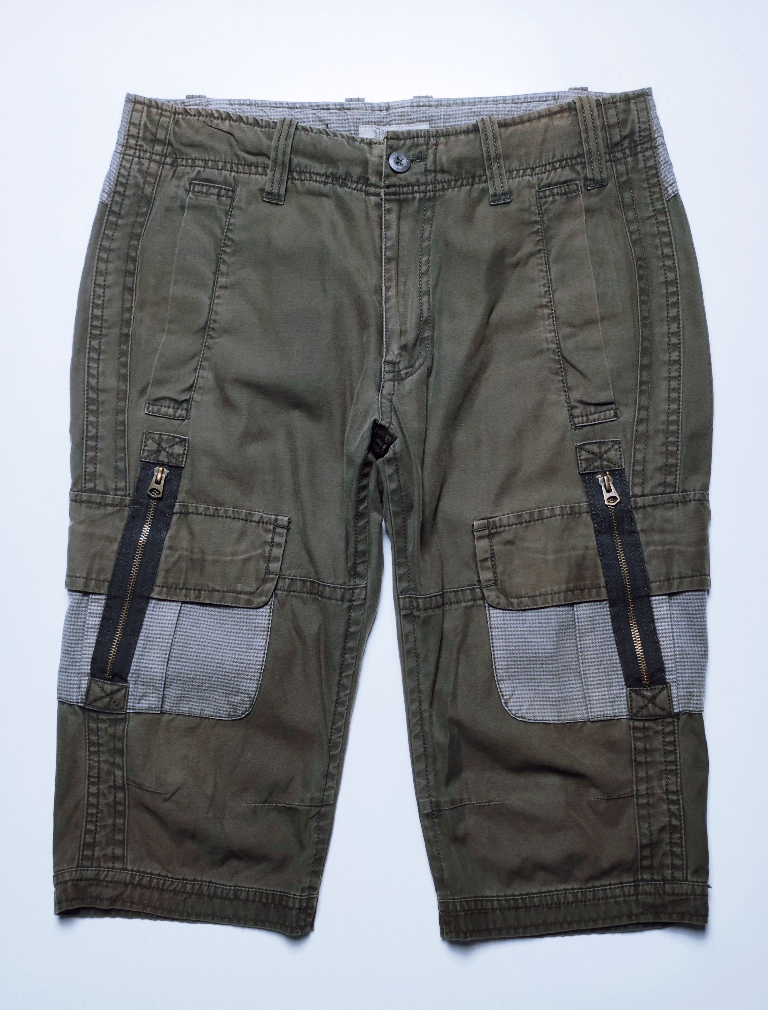 Other Oilcake Punk Inspired Patchwork Short Cargo Pants Size US 34 / EU 50 - 1 Thumbnail