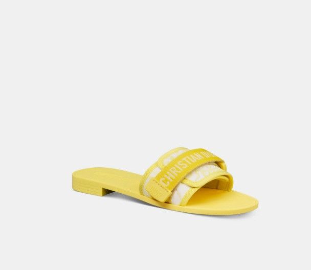 Dior o1w1db10425 KCQ431T Slides in Lemon Yellow Size US 7 / IT 37 - 2 Thumbnail