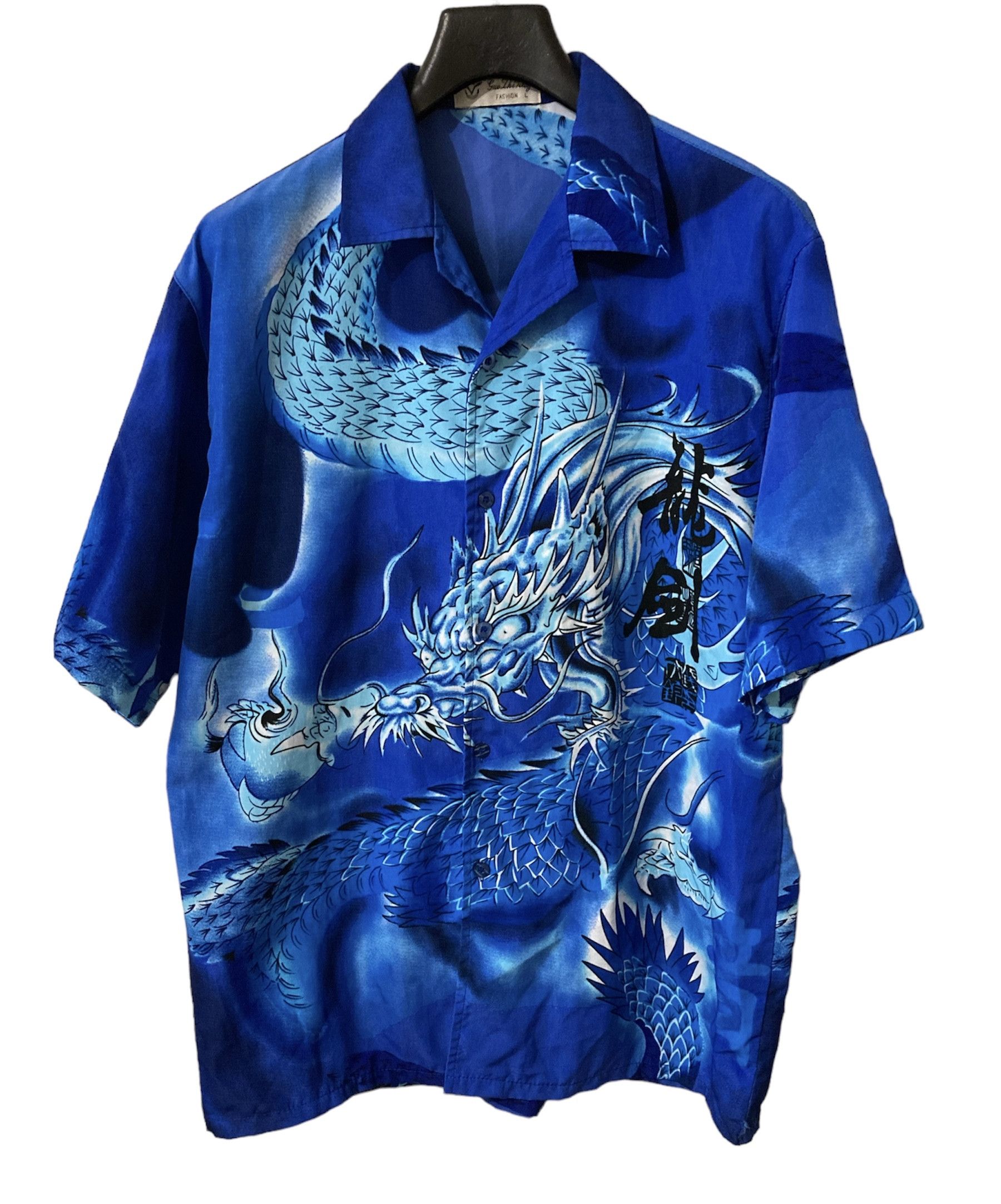 Anime × Japanese Brand × Vintage Y2K Japanese Dragon Button Up full print shirt Anime Size US L / EU 52-54 / 3 - 1 Thumbnail