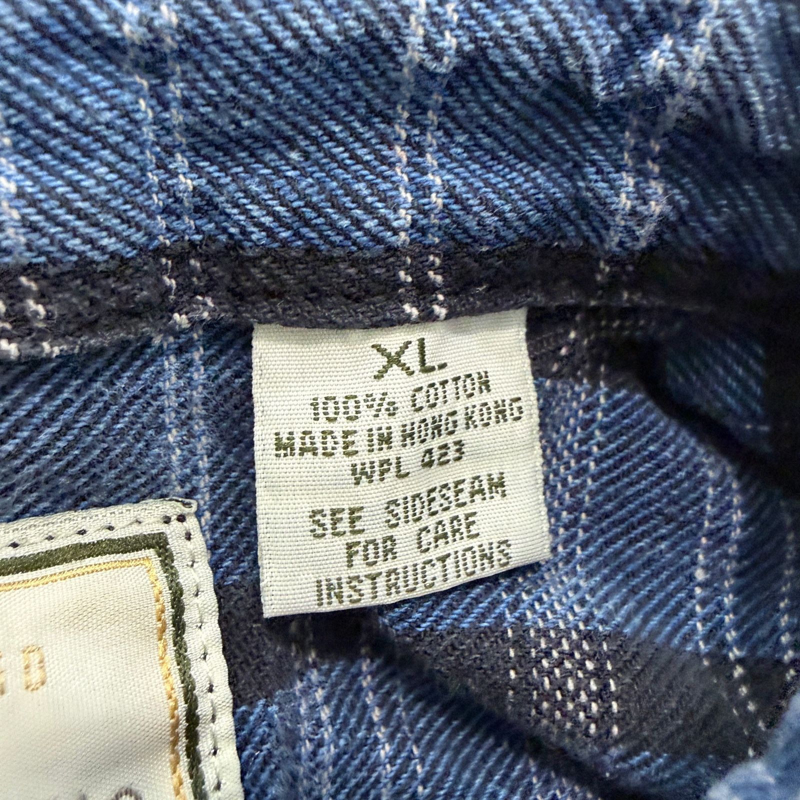 Levi's Vintage Levis Plaid Denim Button Shirt Extra Large 1996 Size US XL / EU 56 / 4 - 5 Thumbnail