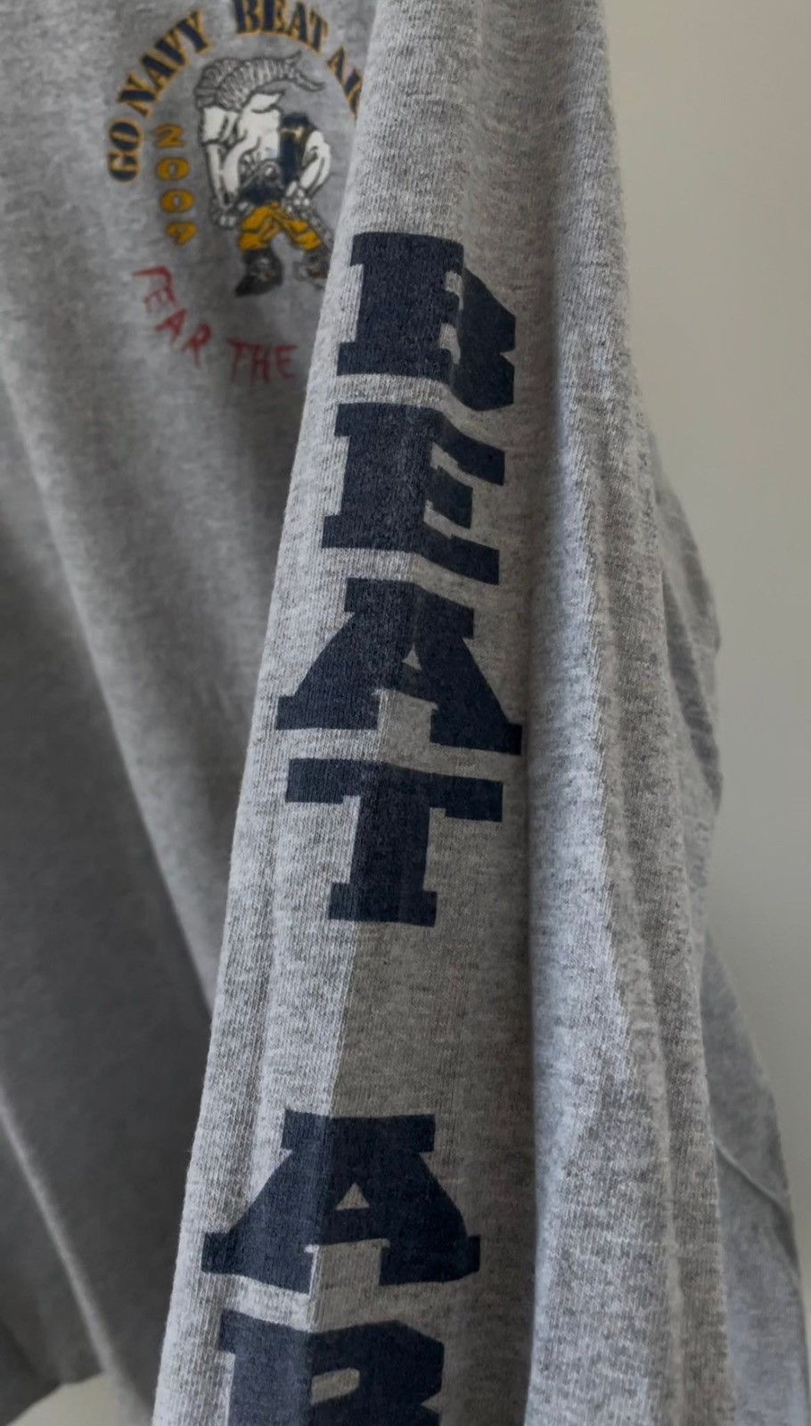 Vintage 2009 Army vs Navy Longsleeve Size US L / EU 52-54 / 3 - 3 Thumbnail