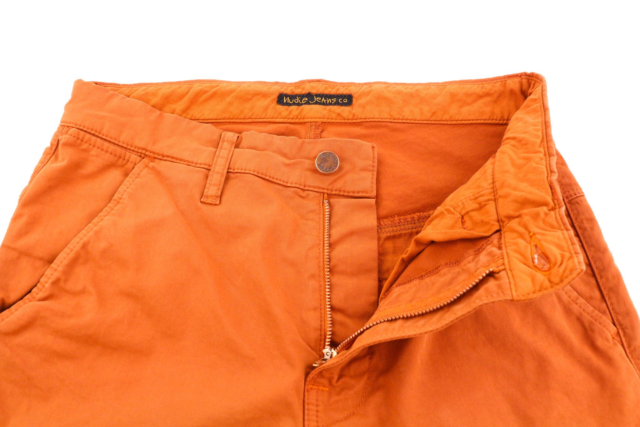Nudie Jeans KHAKI SLIM W28/L30 Organic Warm Orange Chino Trousers 82558 Size US 28 / EU 44 - 4 Thumbnail