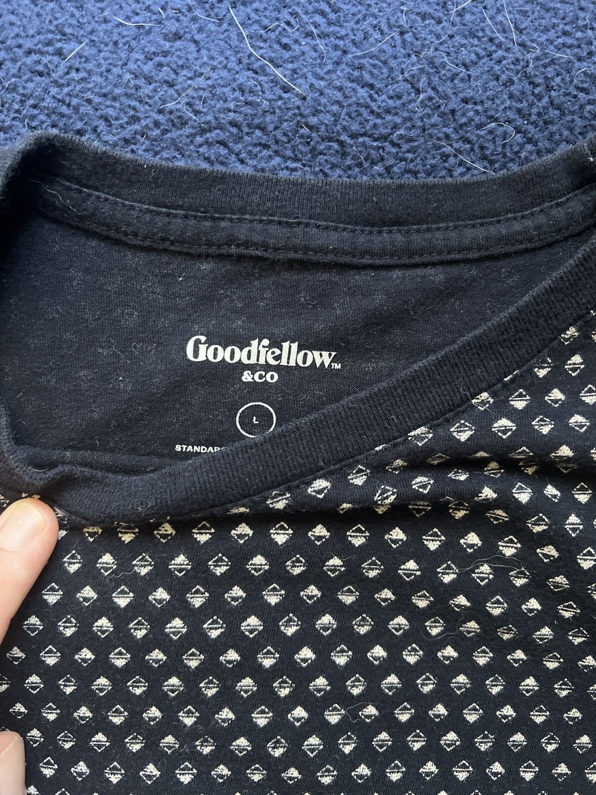 Other Vintage Goodfellow Dark Blue T-Shirt (L) Size US L / EU 52-54 / 3 - 2 Thumbnail