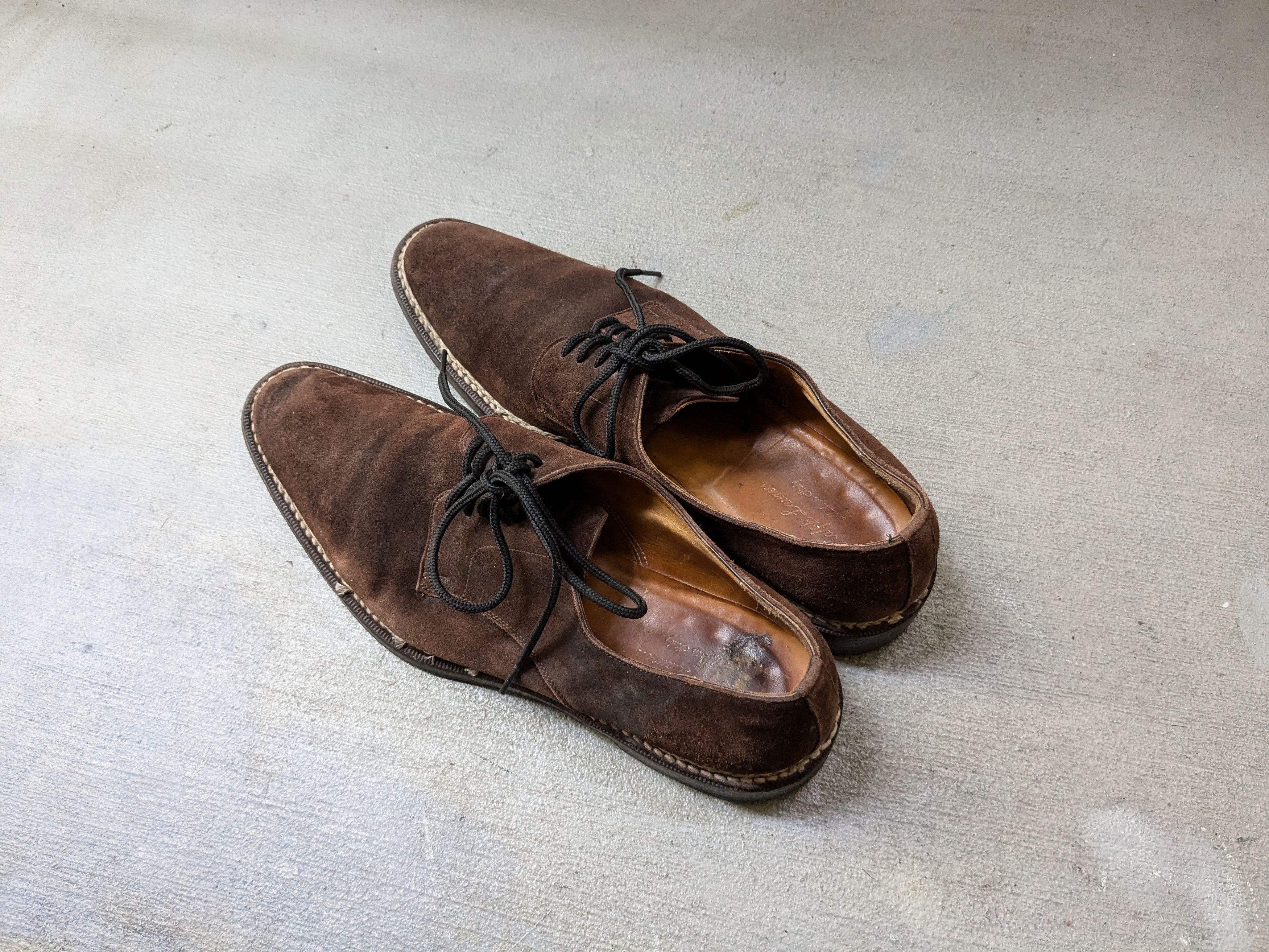 Ralph Lauren Purple Label Ralph Lauren Purple Label Suede Shoes Brown 11 D Derby Size US 11 / EU 44 - 15 Thumbnail