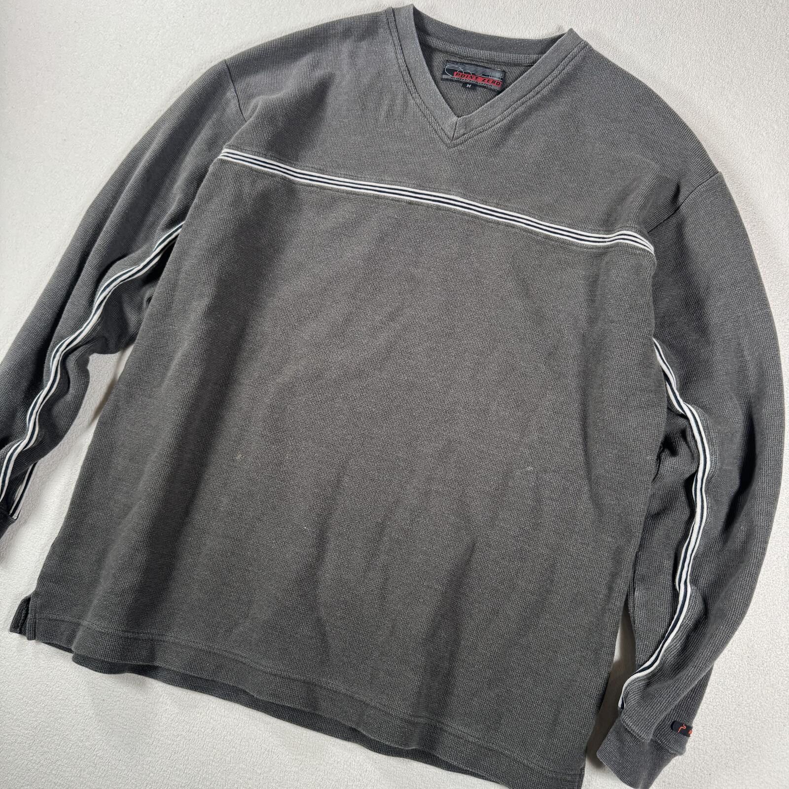 Point Zero Vintage Y2K Point Zero Striped Surf Style Sweater Size US M / EU 48-50 / 2 - 7 Thumbnail