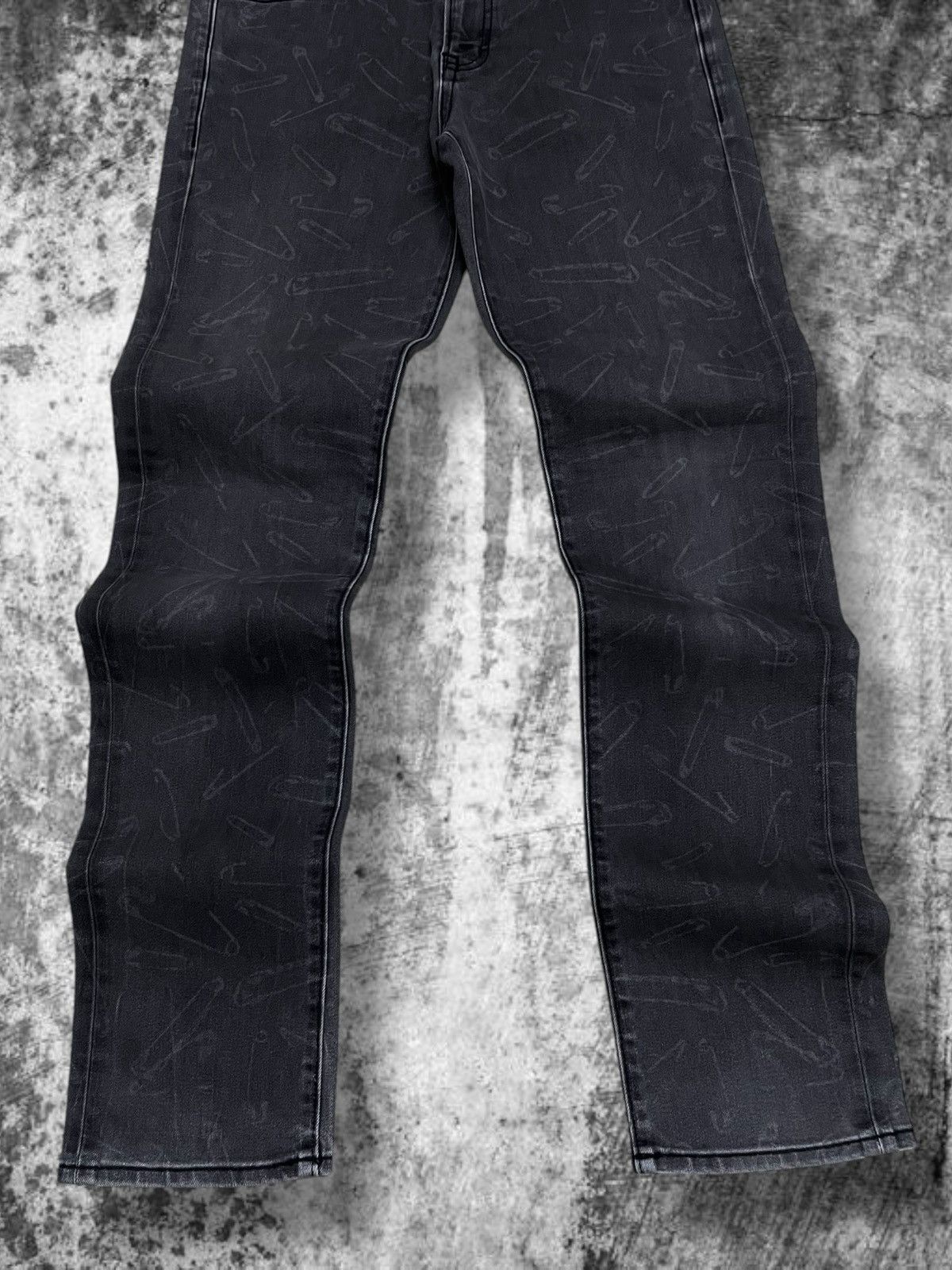 Japanese Brand Vintage 90’s Japan Designer Semantic Safety Pin Punk Denim Size US 29 - 3 Thumbnail