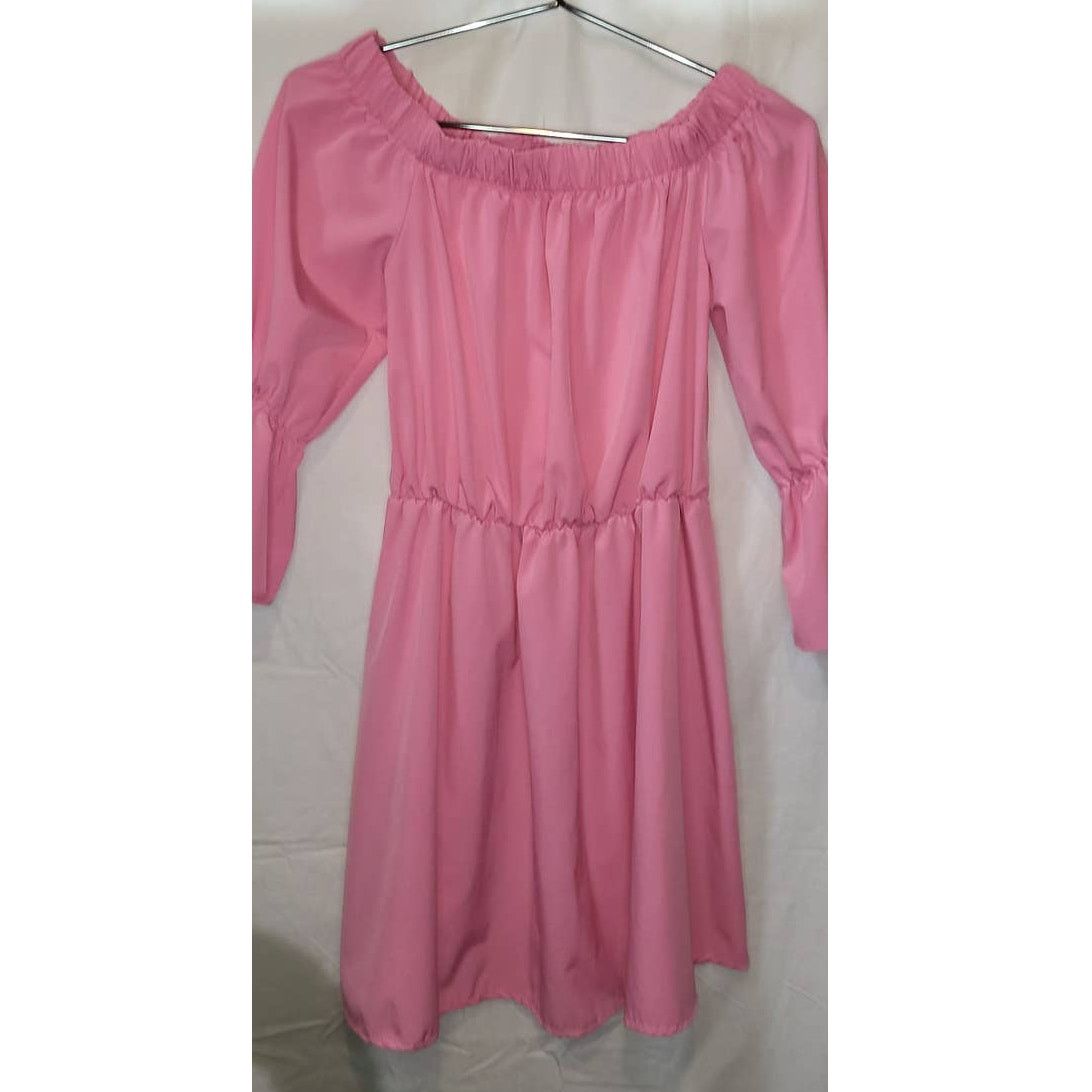 Other Pink Off Shoulder Tunic Top 3/4 Bell Sleeve Large Size L / US 10 / IT 46 - 2 Thumbnail
