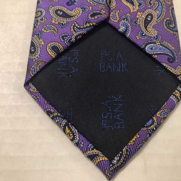 Jos. A. Bank Jos.a.bank men's new dark lavender 100%silk tie 3 1/2"X59" Size ONE SIZE - 3 Thumbnail
