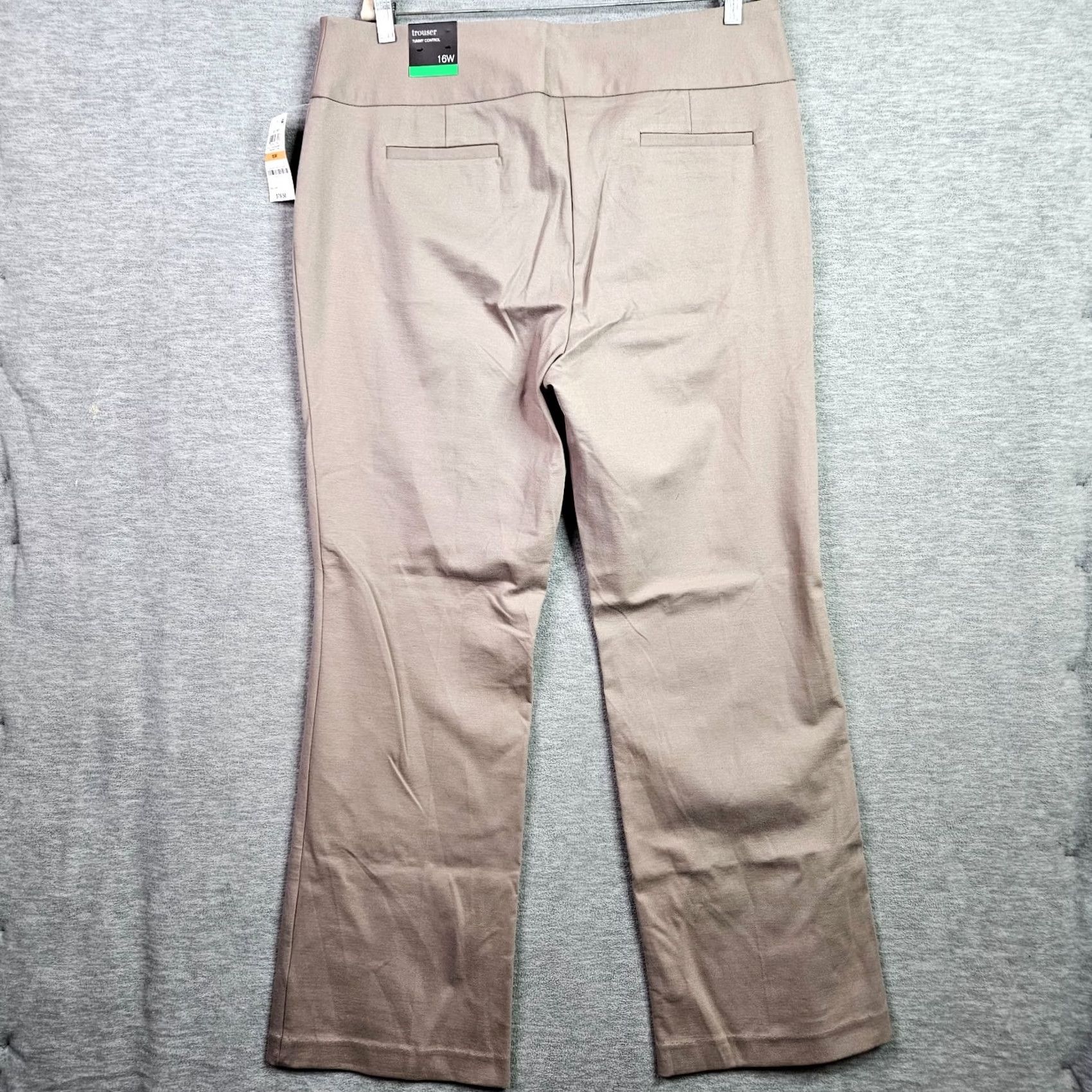Alfani Alfani Women 16W Beige Trouser NWT Career Pants Pants Beige 16W Womens Regular Straight Front Button Zip NWT Size 38" / US 16 / IT 52 - 2 Thumbnail