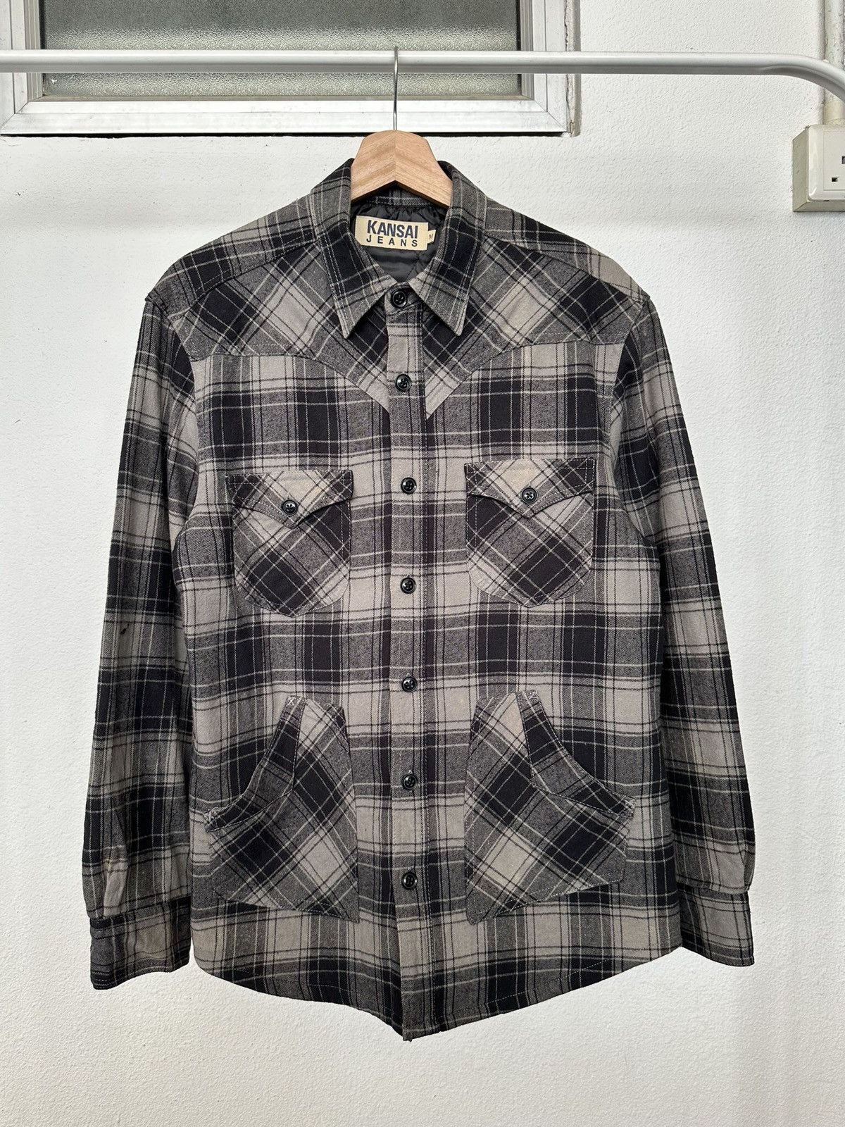Kansai Yamamoto 🔥Avantgarde🔥 00's Kansai Jeans plaid quilted jacket Size US M / EU 48-50 / 2 - 5 Thumbnail