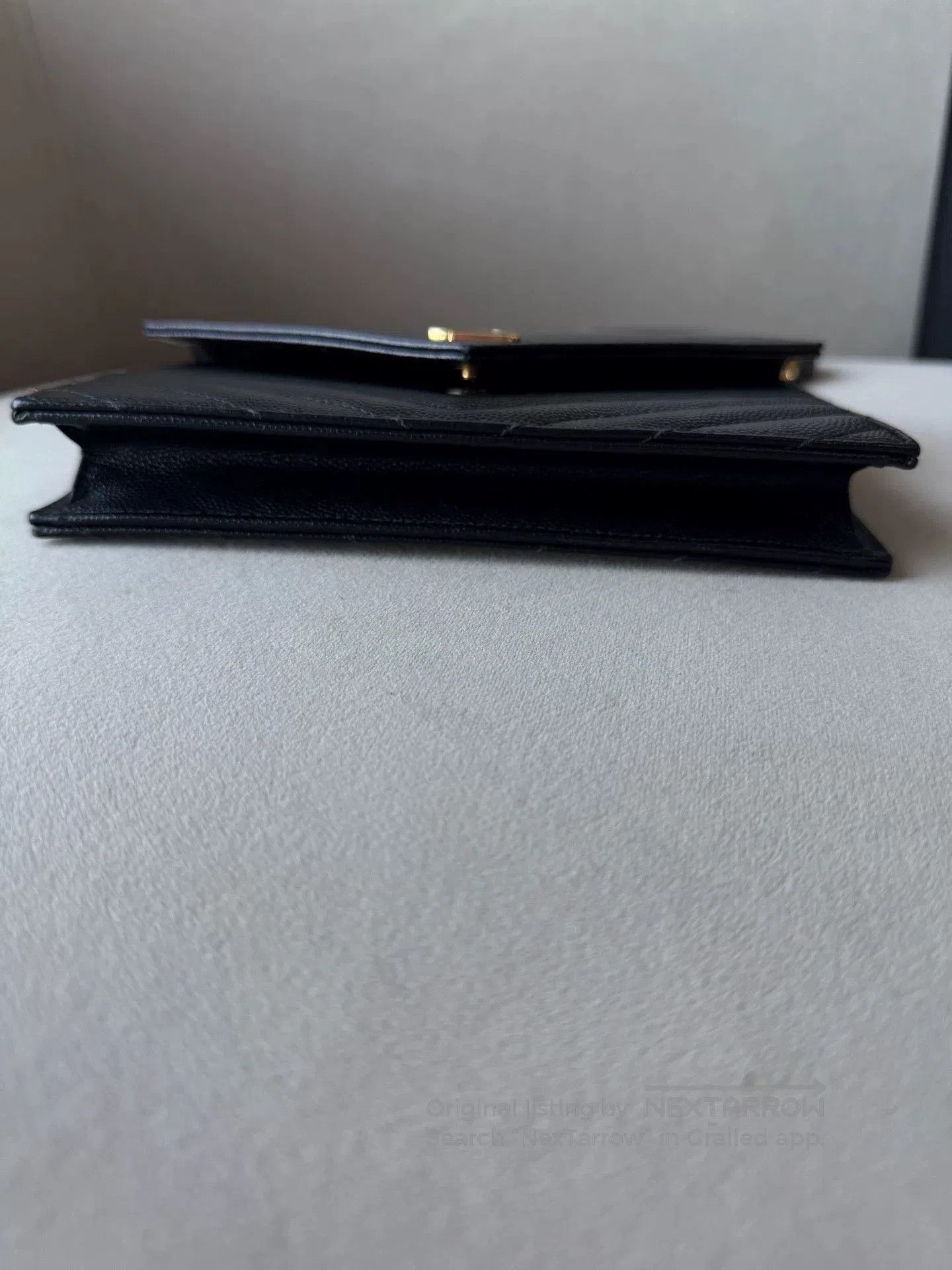 Yves Saint Laurent YSL Black Caviar Leather WOC Envelope Bag. Size ONE SIZE - 5 Thumbnail