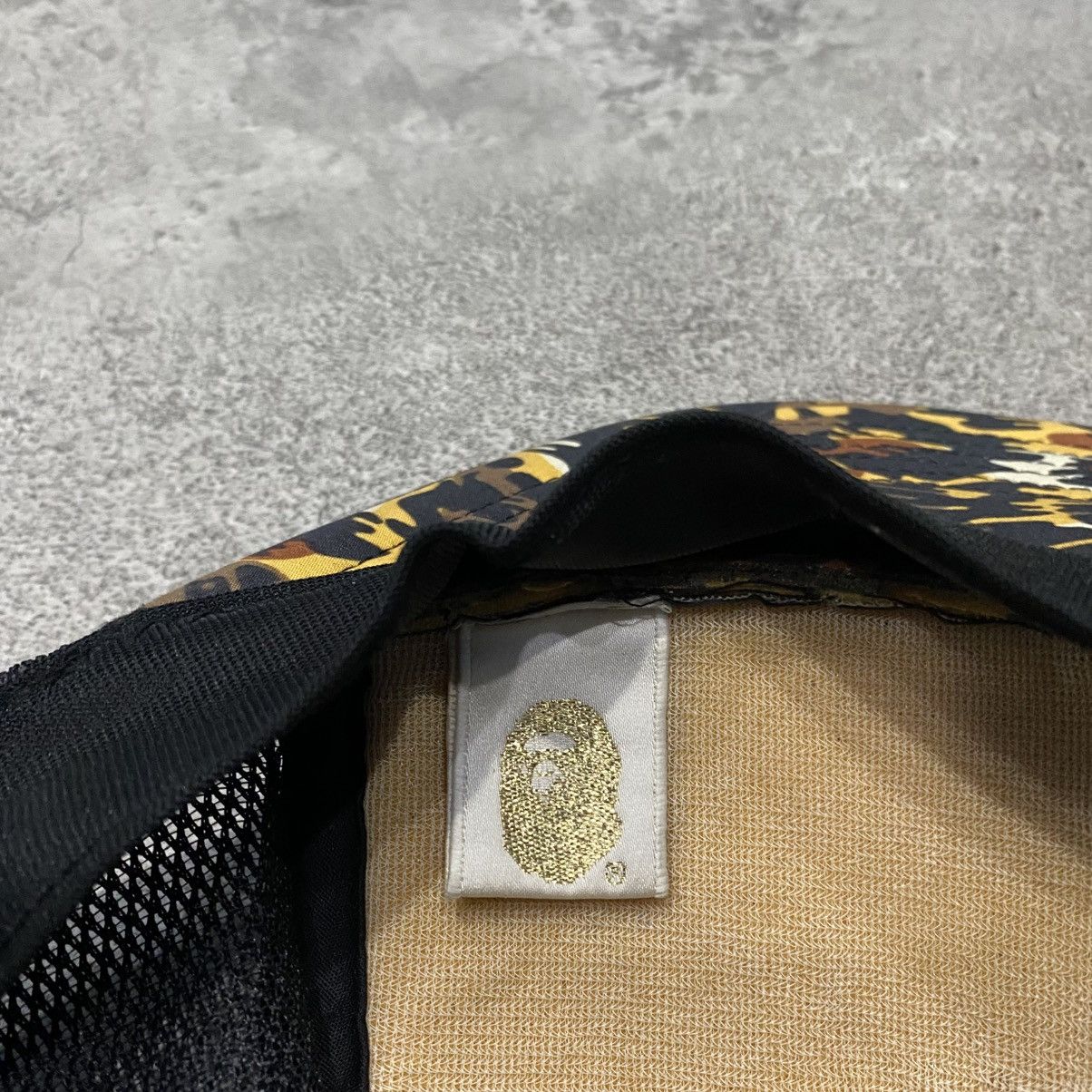 Bape Leopard Camo Trucker Hat Black