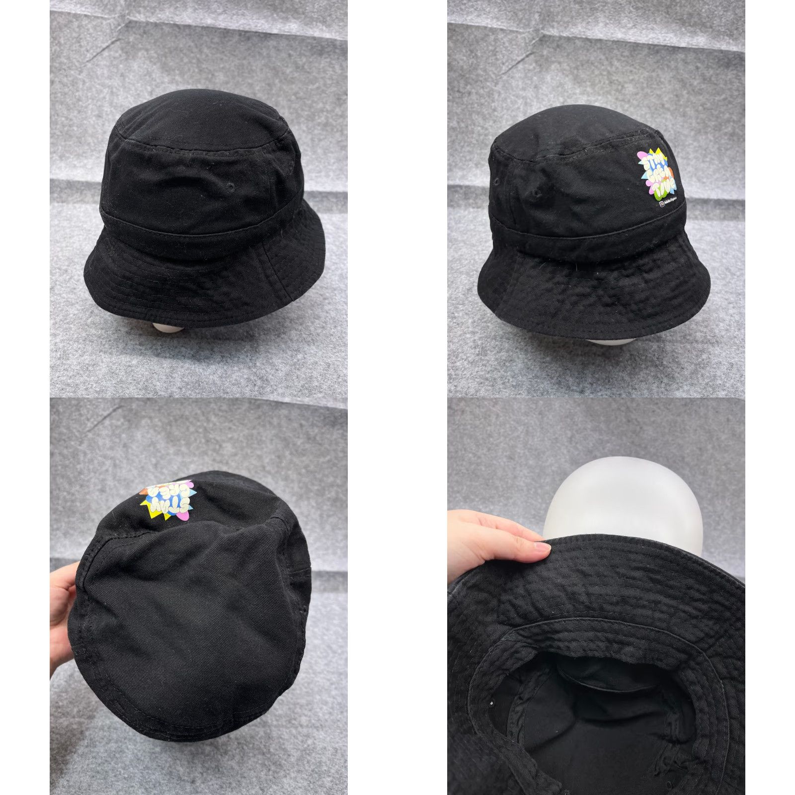 Vintage Apollo USA Bucket Hat Adult One Size Black Cotton Stay Creative Express Outdoor Logo Lightweight Twill Casual Summer Fall Winter Men’s Women’s Size ONE SIZE - 8 Thumbnail