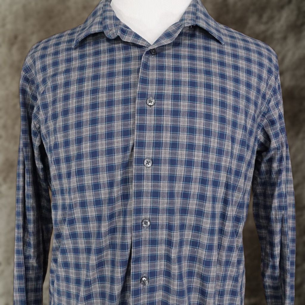 Apt. 9 APT.9 Shirt Mens XLT Blue Plaid Long Sleeve Button Front Cotton Tall Casual Size US XL / EU 56 / 4 - 1 Thumbnail