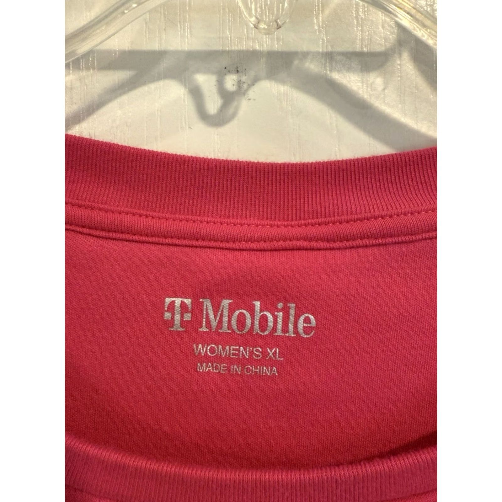 Pinko T-Mobile T-Shirt Women’s XXL Pink Striped Workwear Shirt Regular Sleeve Short T-Shirt Tee XL Size XL / US 12-14 / IT 48-50 - 4 Thumbnail