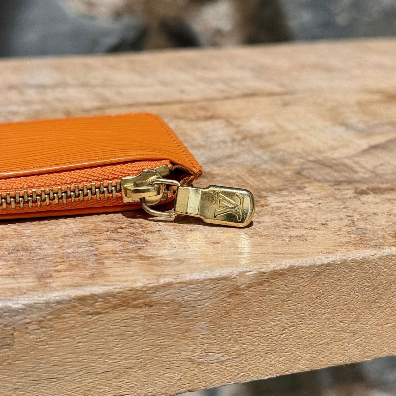 Louis Vuitton Louis Vuitton Vintage 2003 Orange Epi Leather Zip Key Pouch Size ONE SIZE - 8 Thumbnail