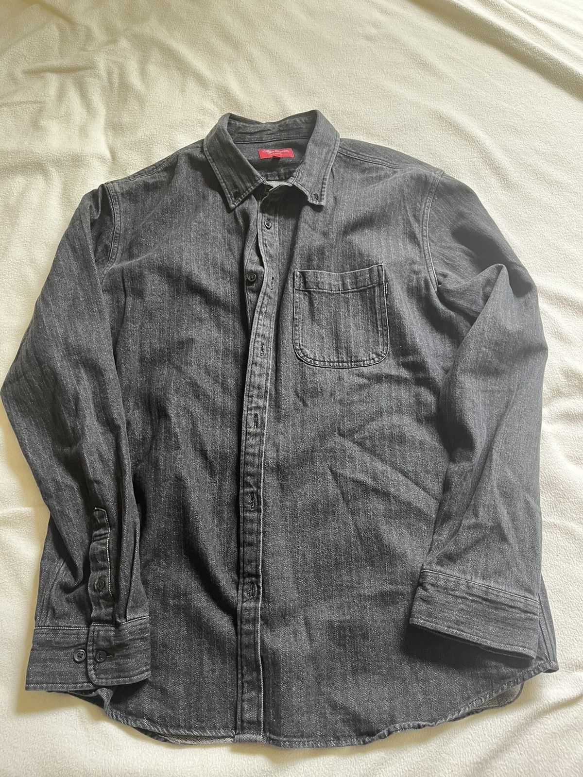 Supreme Supreme Black Denim Shirt Size XL | Grailed