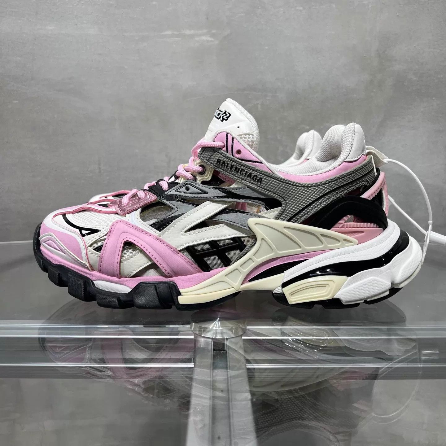 Balenciaga BLCG Track Sneaker White Pink EU 39 Size US 9 / IT 39 - 4 Thumbnail