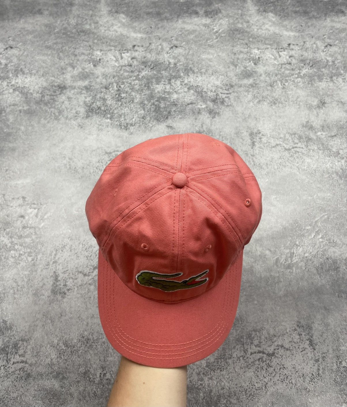 Lacoste Lacoste Pink Big Logo Crocodile Cap Hat Size ONE SIZE - 6 Thumbnail