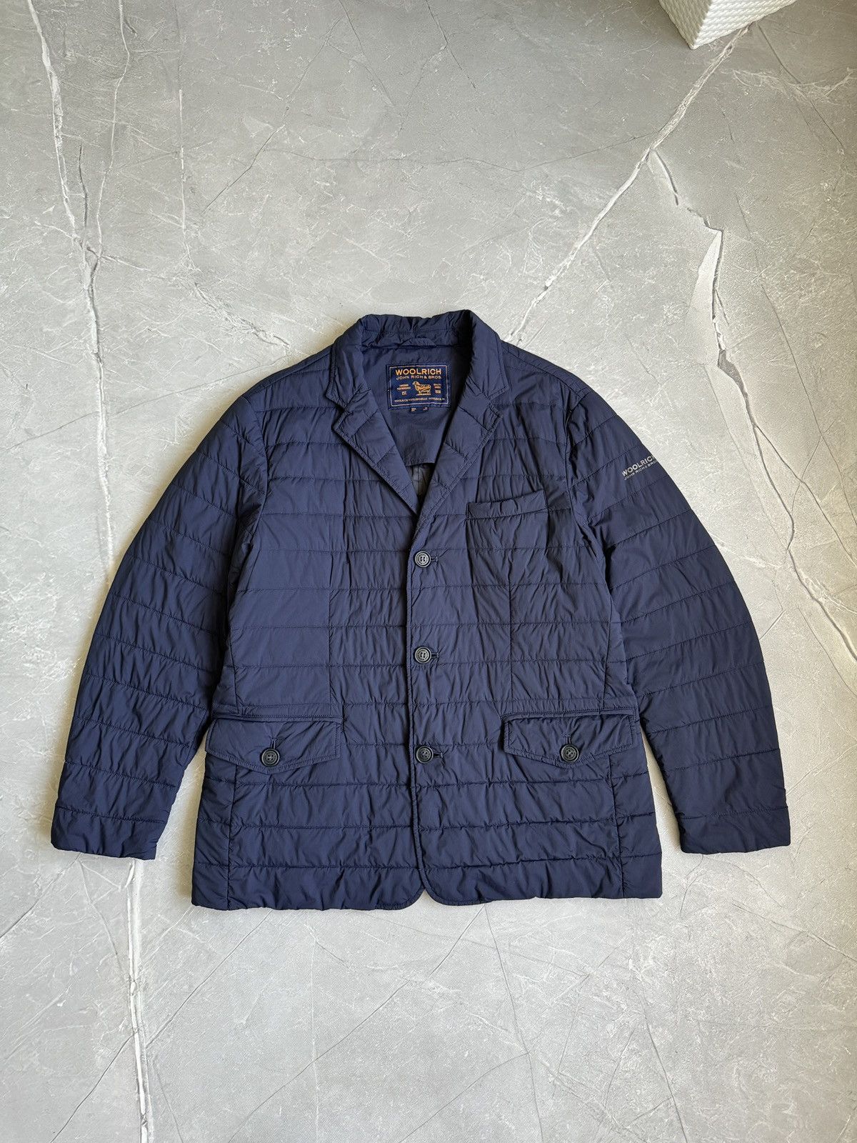 Woolrich Woolen Mills Woolrich Light Quilted Jacket Midi Coat Navy Size US XL / EU 56 / 4 - 1 Thumbnail