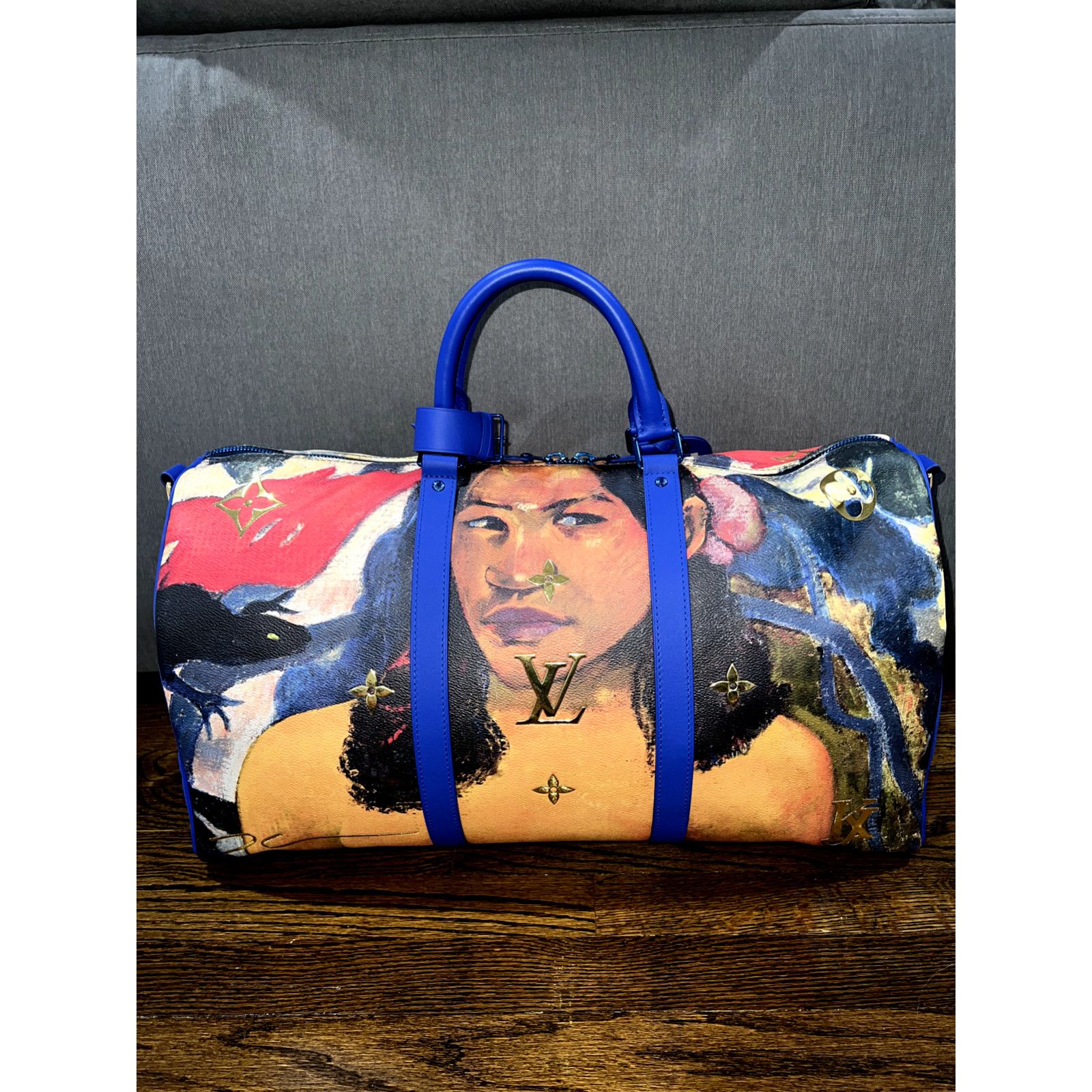 Louis Vuitton Louis Vuitton Keepall Bandouliere Gauguin Blue Travel Bag Size ONE SIZE - 7 Thumbnail