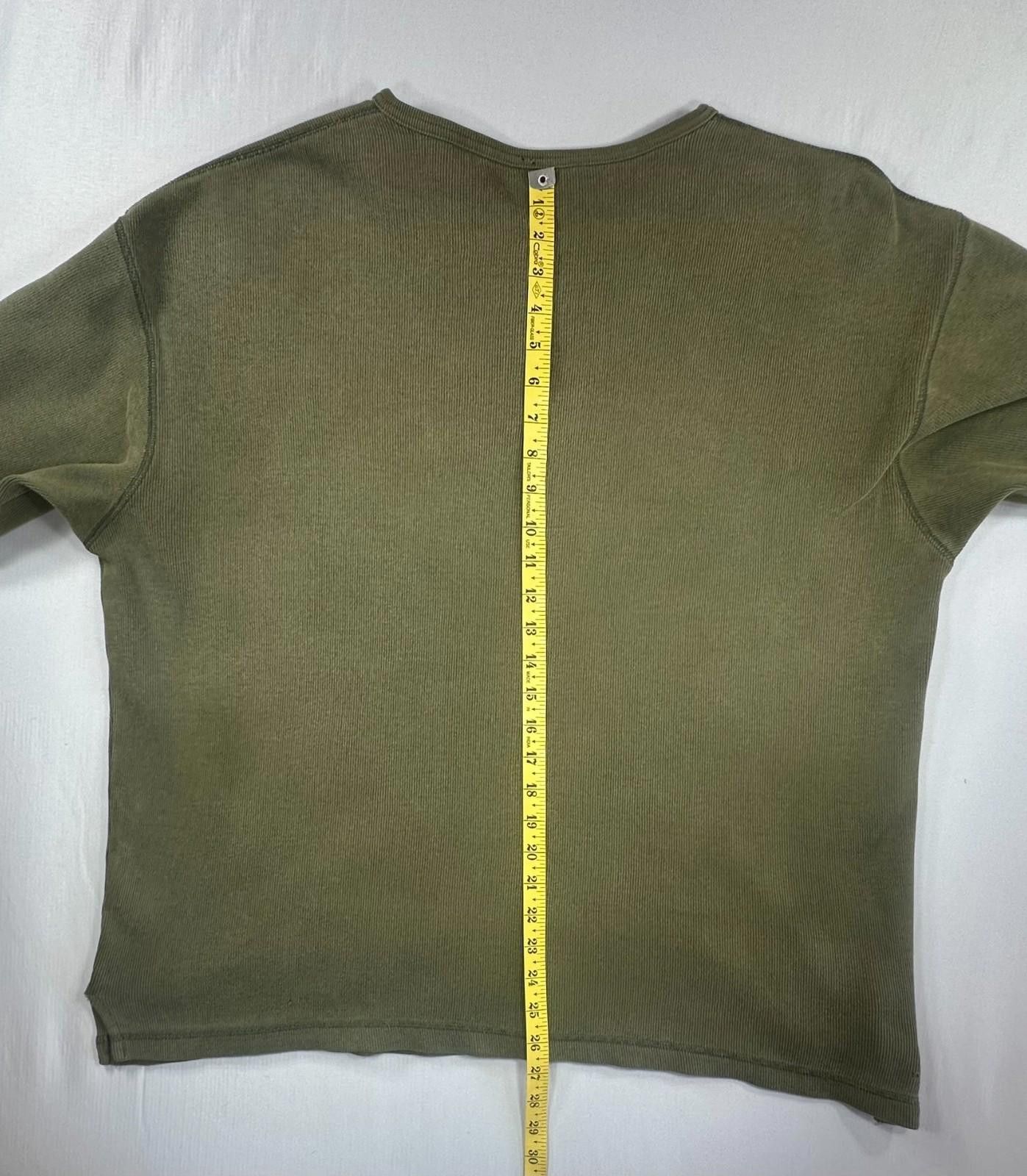 Gap Gap 1/4 Button 100% Cotton Flannel Pullover Green Men's XL Size US XL / EU 56 / 4 - 4 Thumbnail