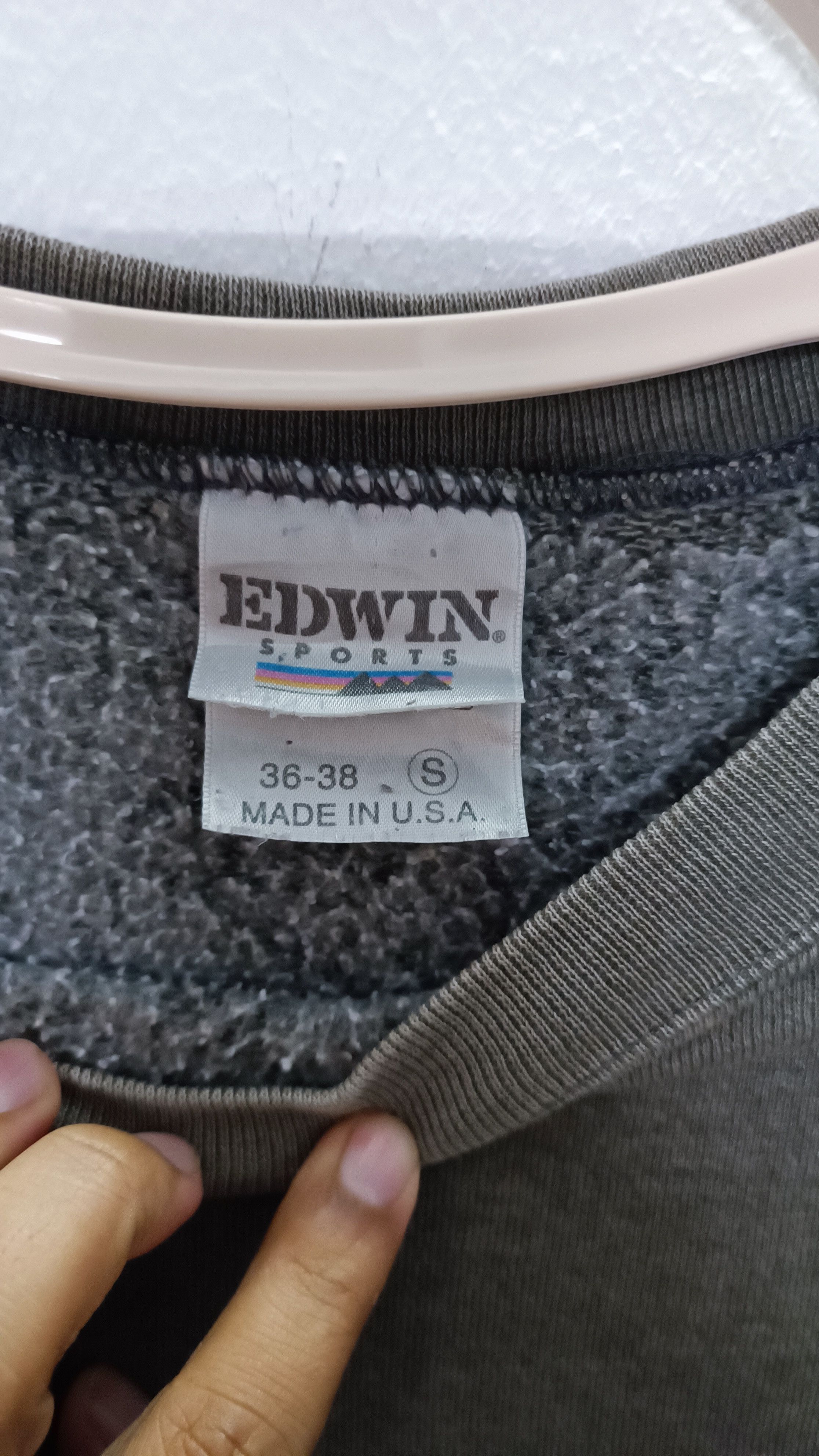 Designer × Edwin × Vintage Vintage Look Edwin Made in USA Grey Sweatshirts Size S / US 4 / IT 40 - 7 Thumbnail