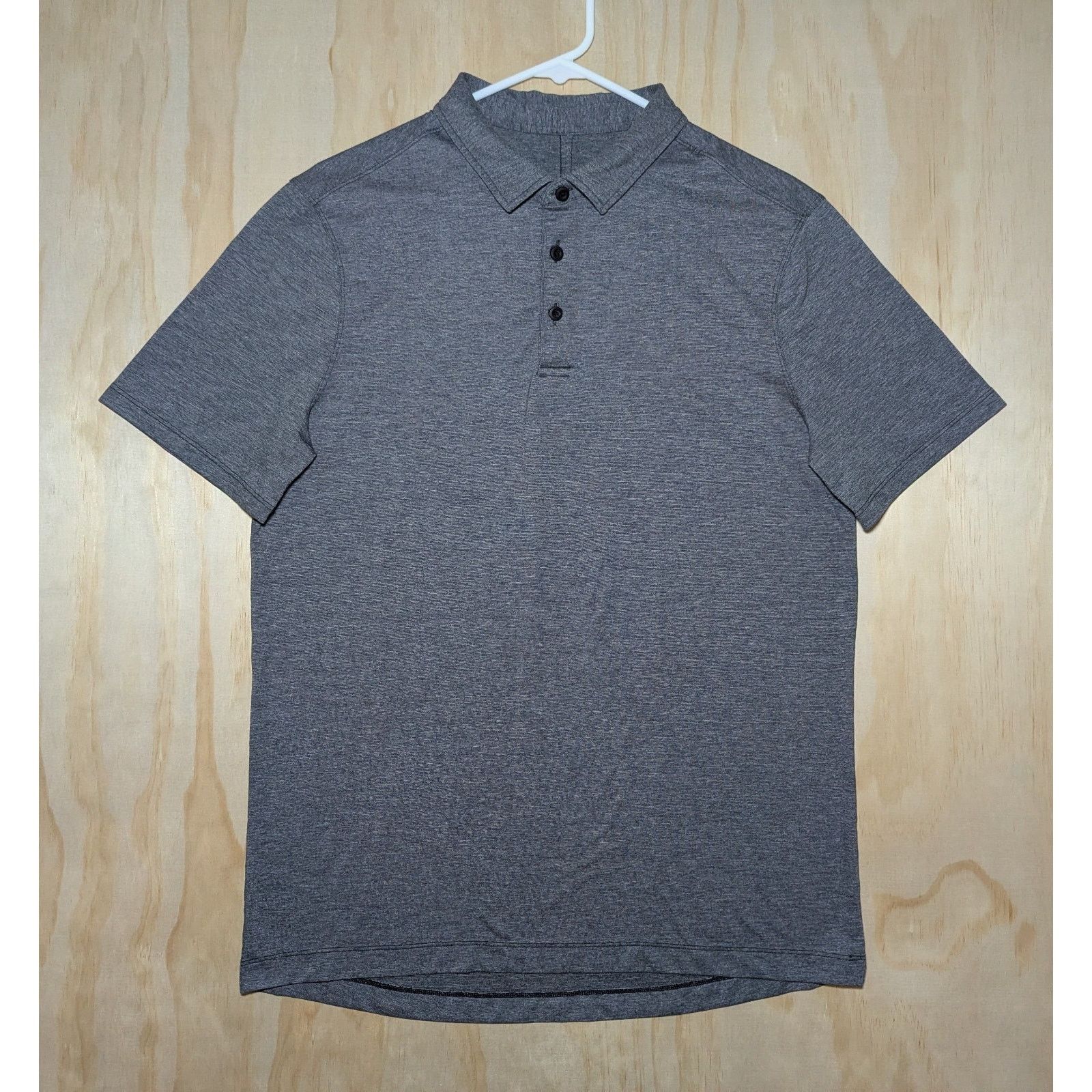 Lululemon Lululemon Men's Medium Heathered Gray Short Sleeve Golf Polo Size US M / EU 48-50 / 2 - 1 Thumbnail