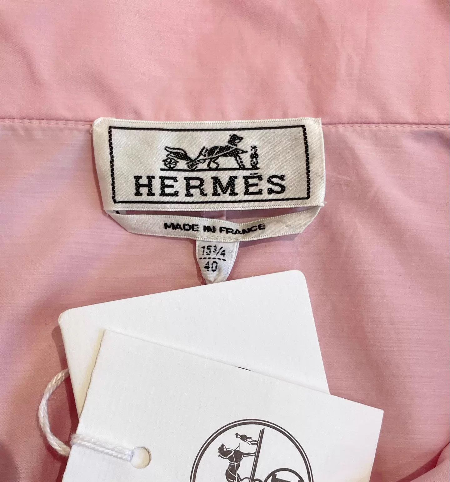 Hermes HERMES Pastel Pink Shirt Jacket Size M / US 6-8 / IT 42-44 - 6 Thumbnail