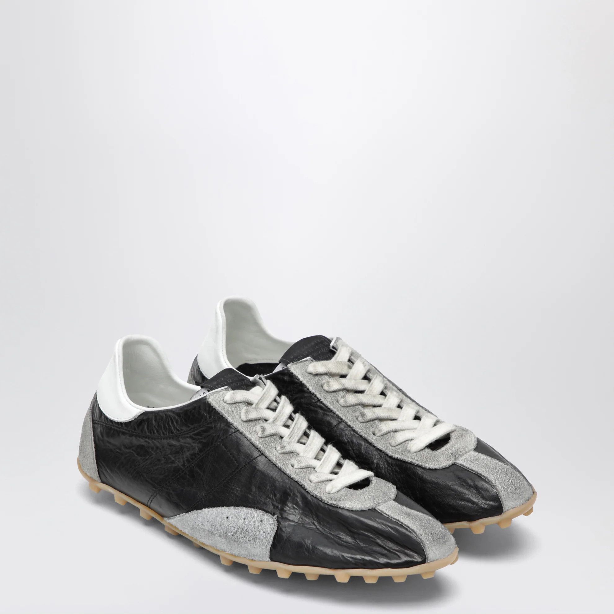 Maison Margiela o1d2blof0526 Leather And Vintage Suede Low-Top Sneakers Size US 12 / EU 45 - 2 Thumbnail