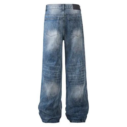 Japanese Brand × Jean American loose lightning pattern washed distressed jeans Size US 34 / EU 50 - 3 Thumbnail