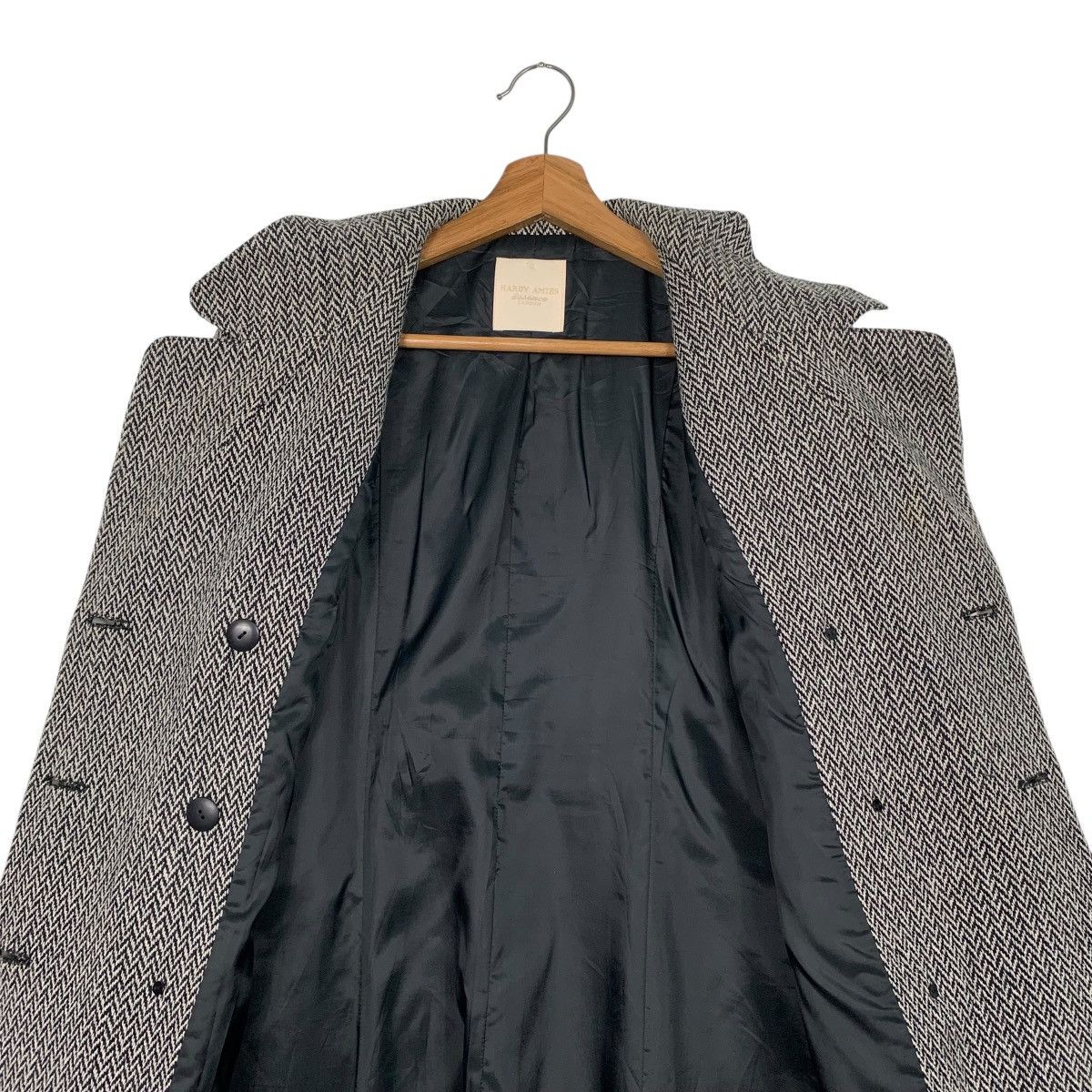 Hardy Amies Hardy Amies London Essence Double Breasted Herringbone Coat Size S / US 4 / IT 40 - 12 Thumbnail