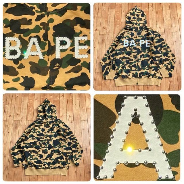 Bape BAPE LOGO RHINESTONE RELAXED FIT FULL ZIP HOODIE 1st Camo Size US L / EU 52-54 / 3 - 1 Thumbnail