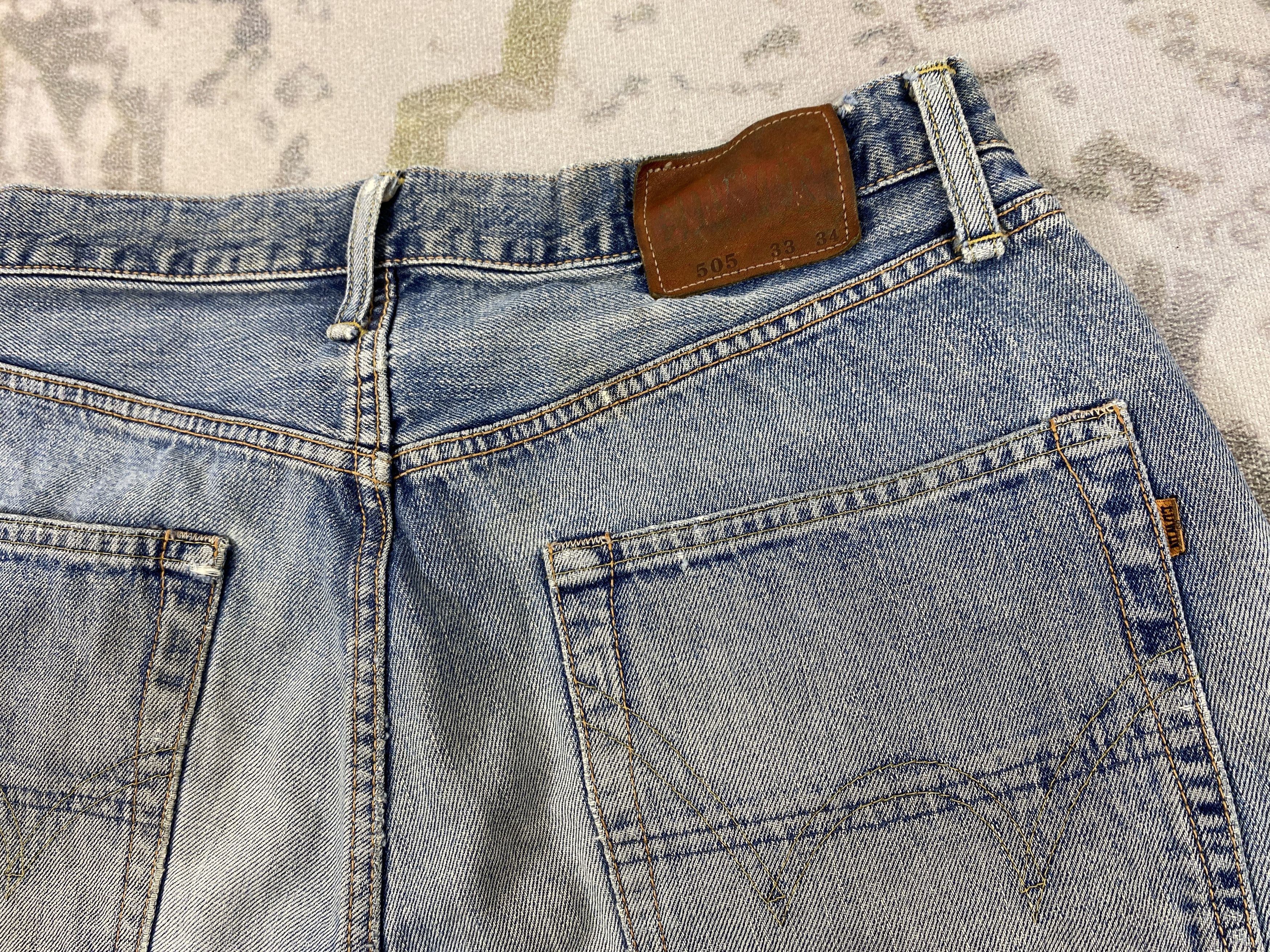 Edwin 🔥VINTAGE EDWIN 505z BAGGY SELVEDGE DENIM JEANS- JN3636 Size US 32 / EU 48 - 11 Thumbnail