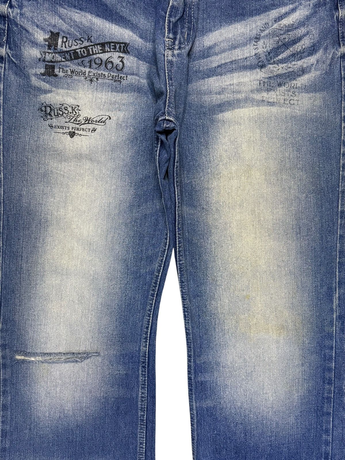 Japanese Brand Vintage Japanese Brand Mud Wash Studded Printed Baggy Jeans Size US 32 / EU 48 - 5 Thumbnail