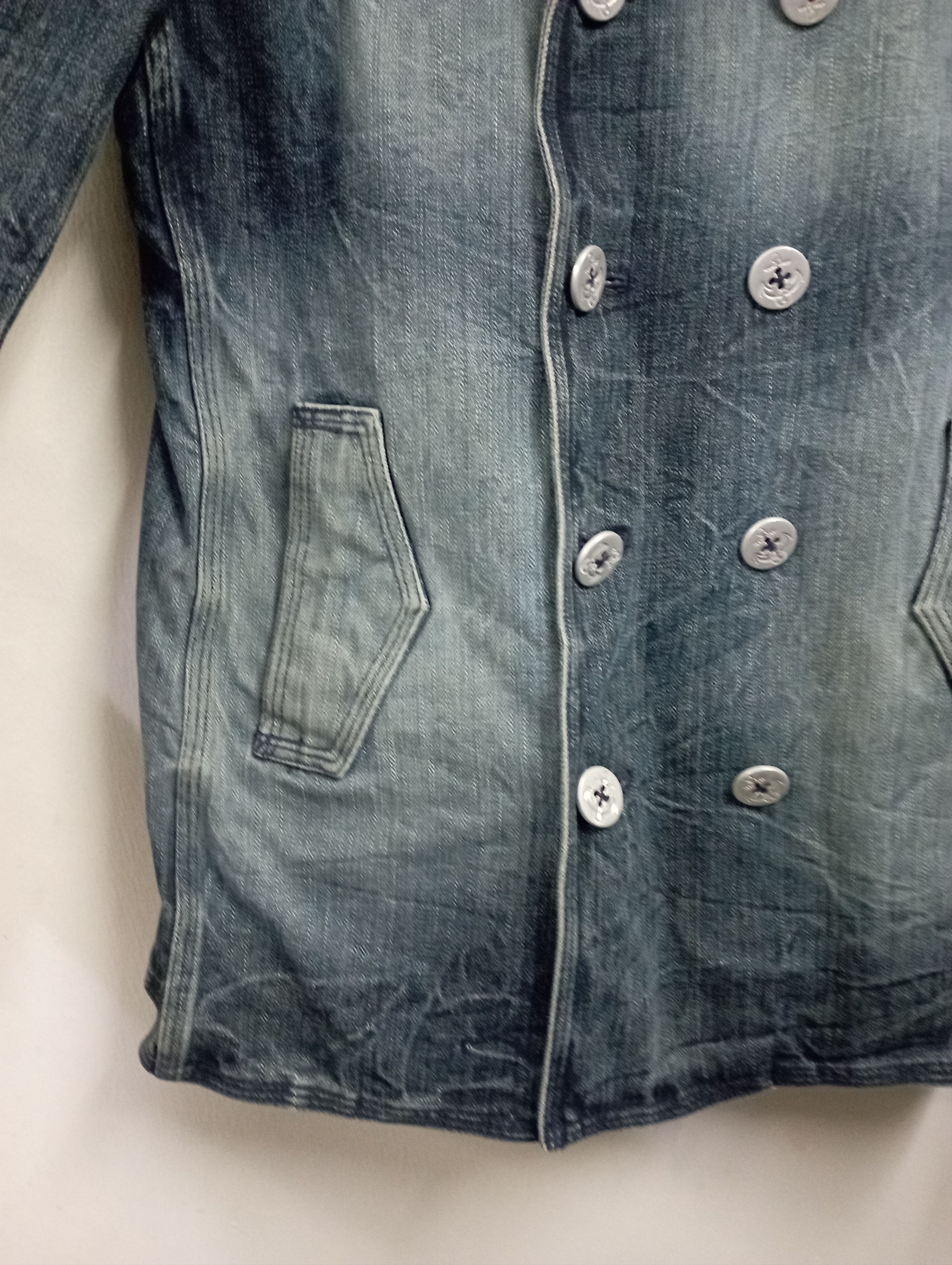 PPFM Vintage Japanese Junmen Lightning Wash Denim Jacket Size US L / EU 52-54 / 3 - 7 Thumbnail